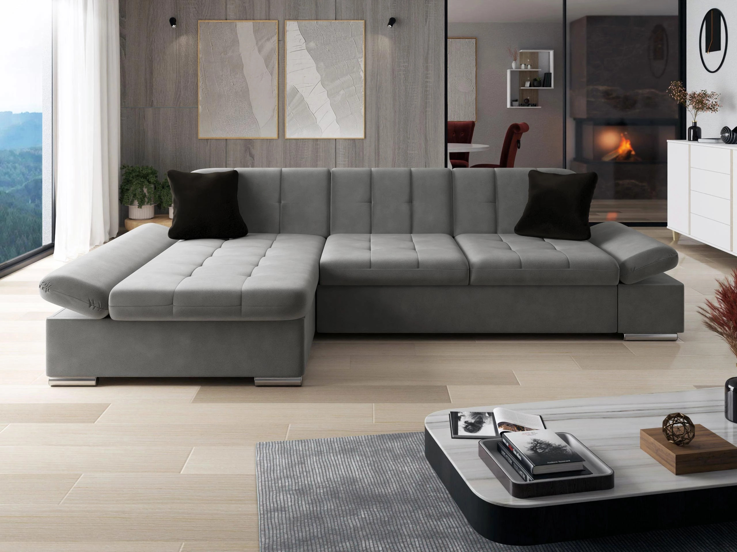 Γωνιακός Καναπές Comfivo Sanitas I (Magic Velvet 2217 + Magic Velvet 2219)