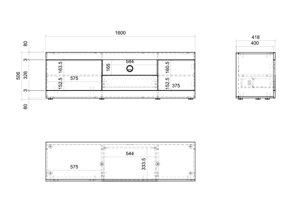 Έπιπλο τηλεόρασης Orlcali 100