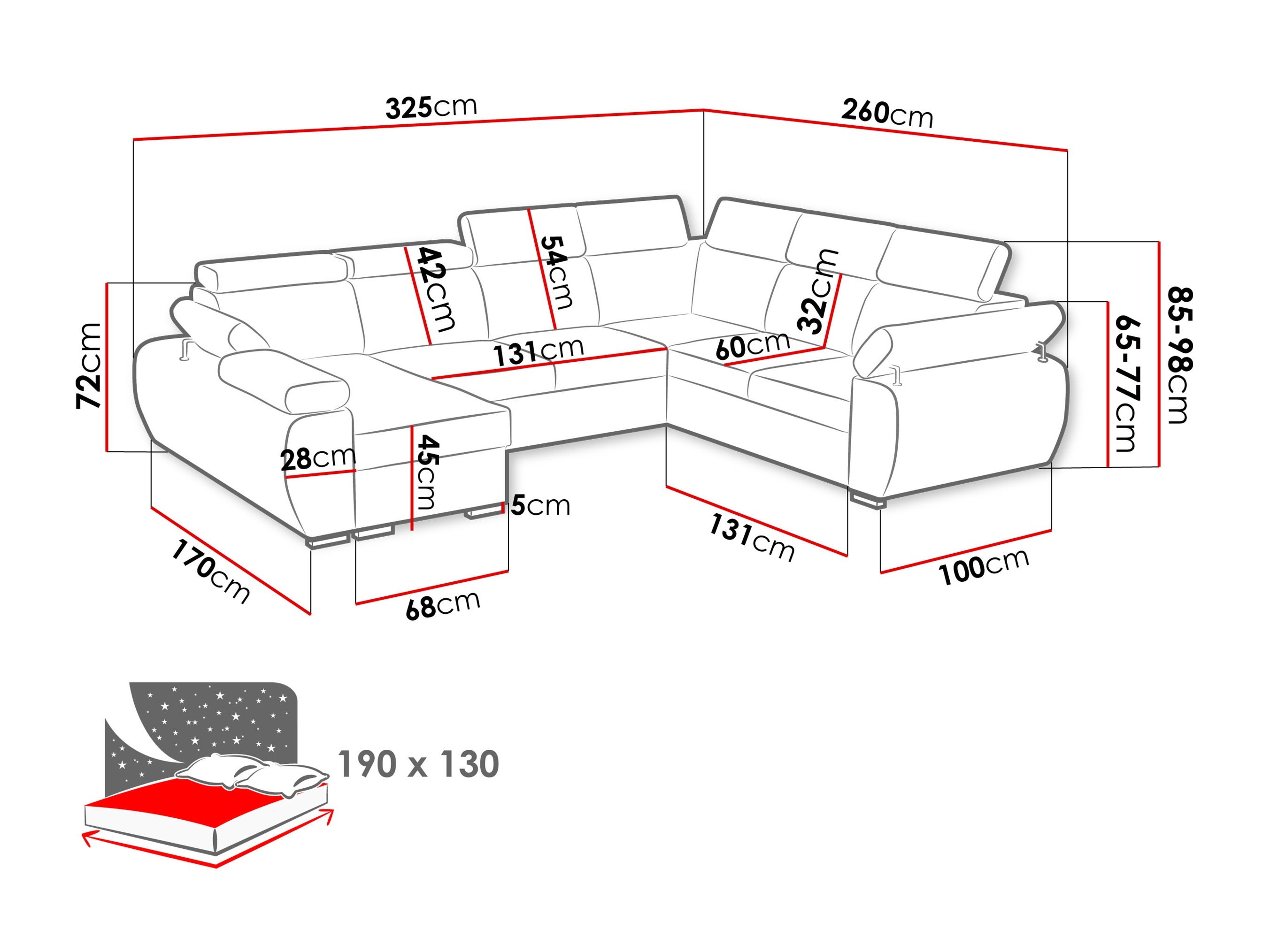 Γωνιακός Καναπές Columbus 214 (Flow 03)