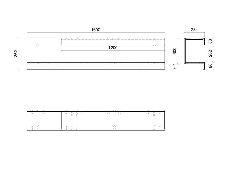 Ράφι τοίχου Orlcali 104