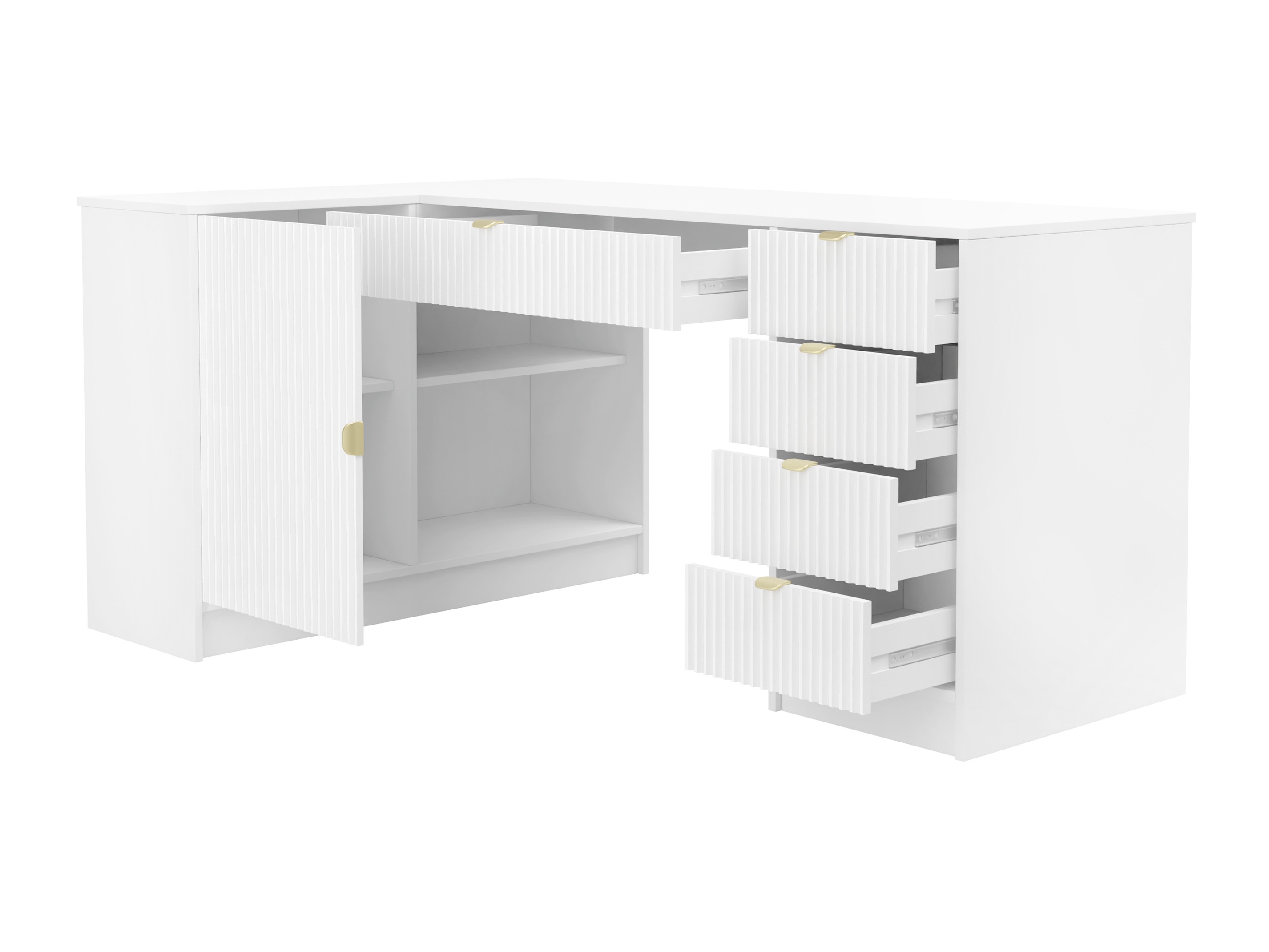 Corner desk Comfivo Papilio II (Black)