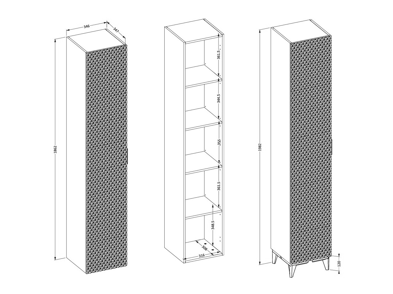 Standing bathroom cabinet Liretu 100 (White)