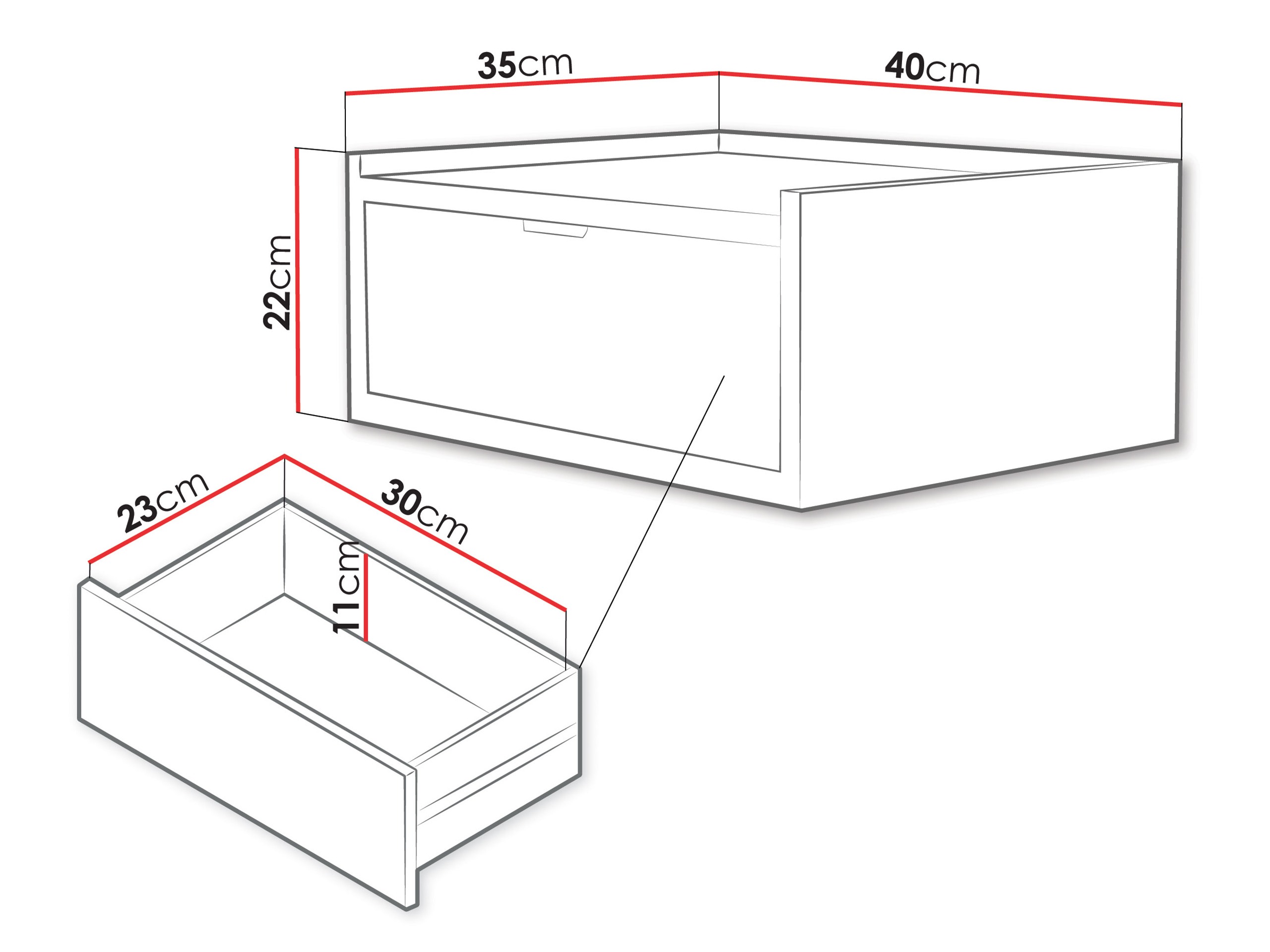 Bedside table Studos I (Walnut)