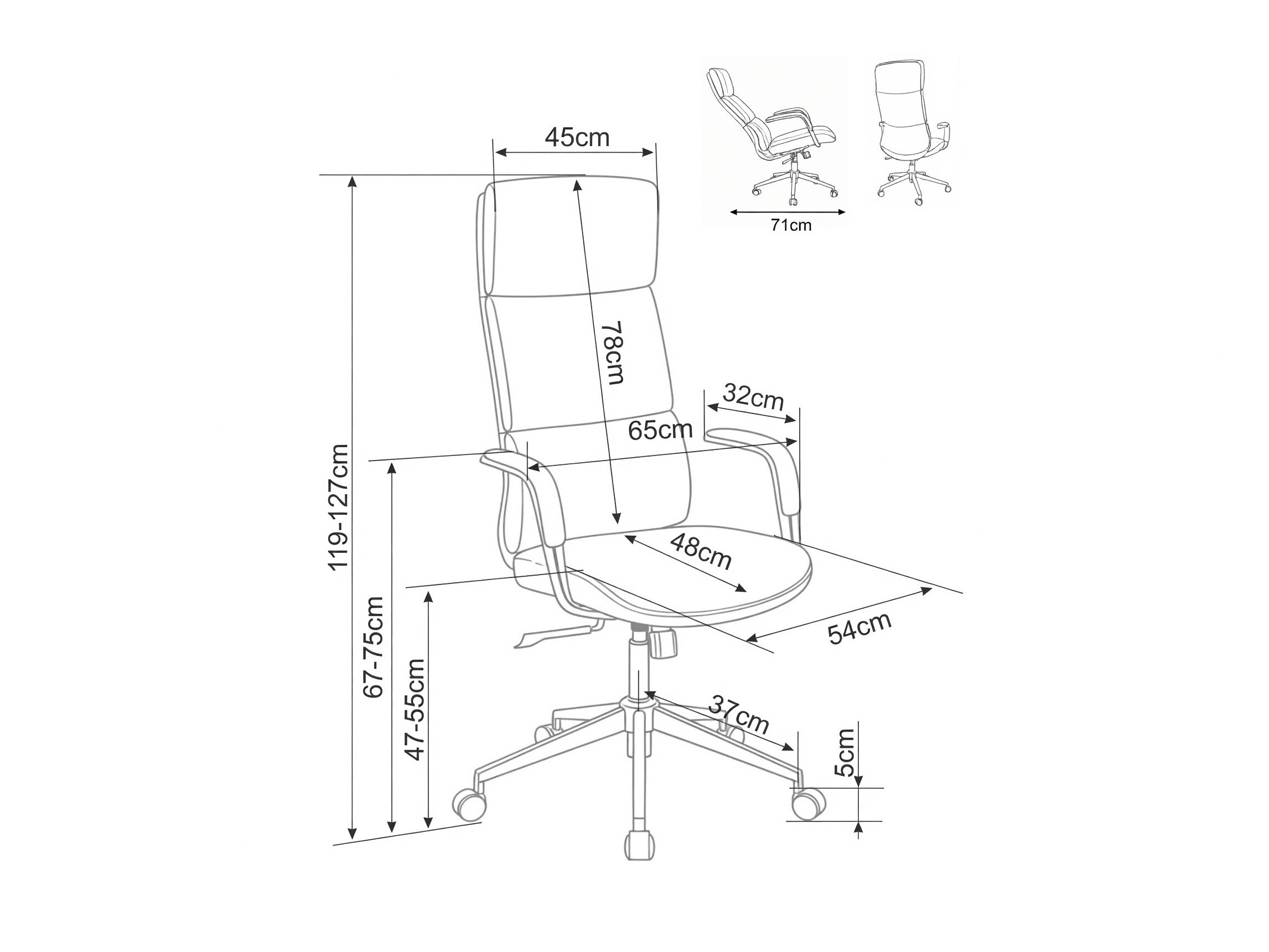 Office chair Detroit 950 (Grey)
