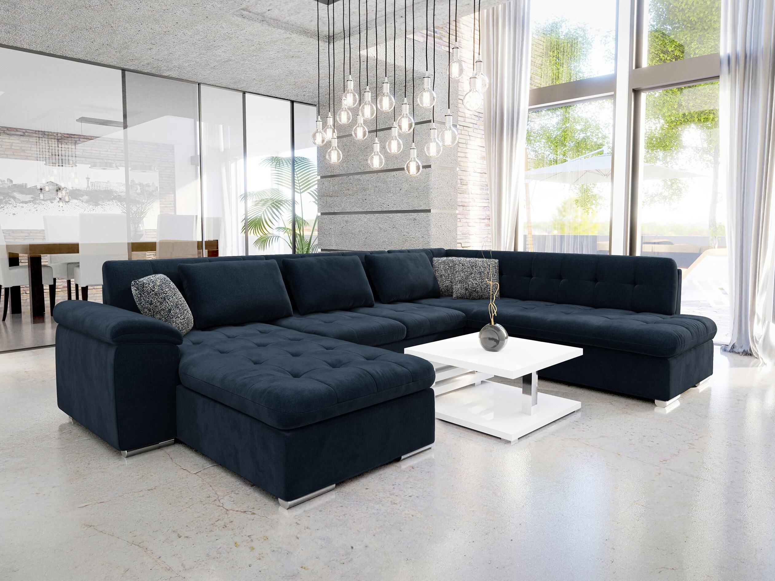 Corner sofa Comfivo Gemma V (Maya 09 + Corbett 78)