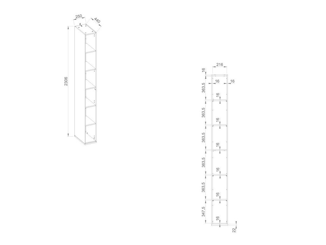 Bookcase Sermavi 129