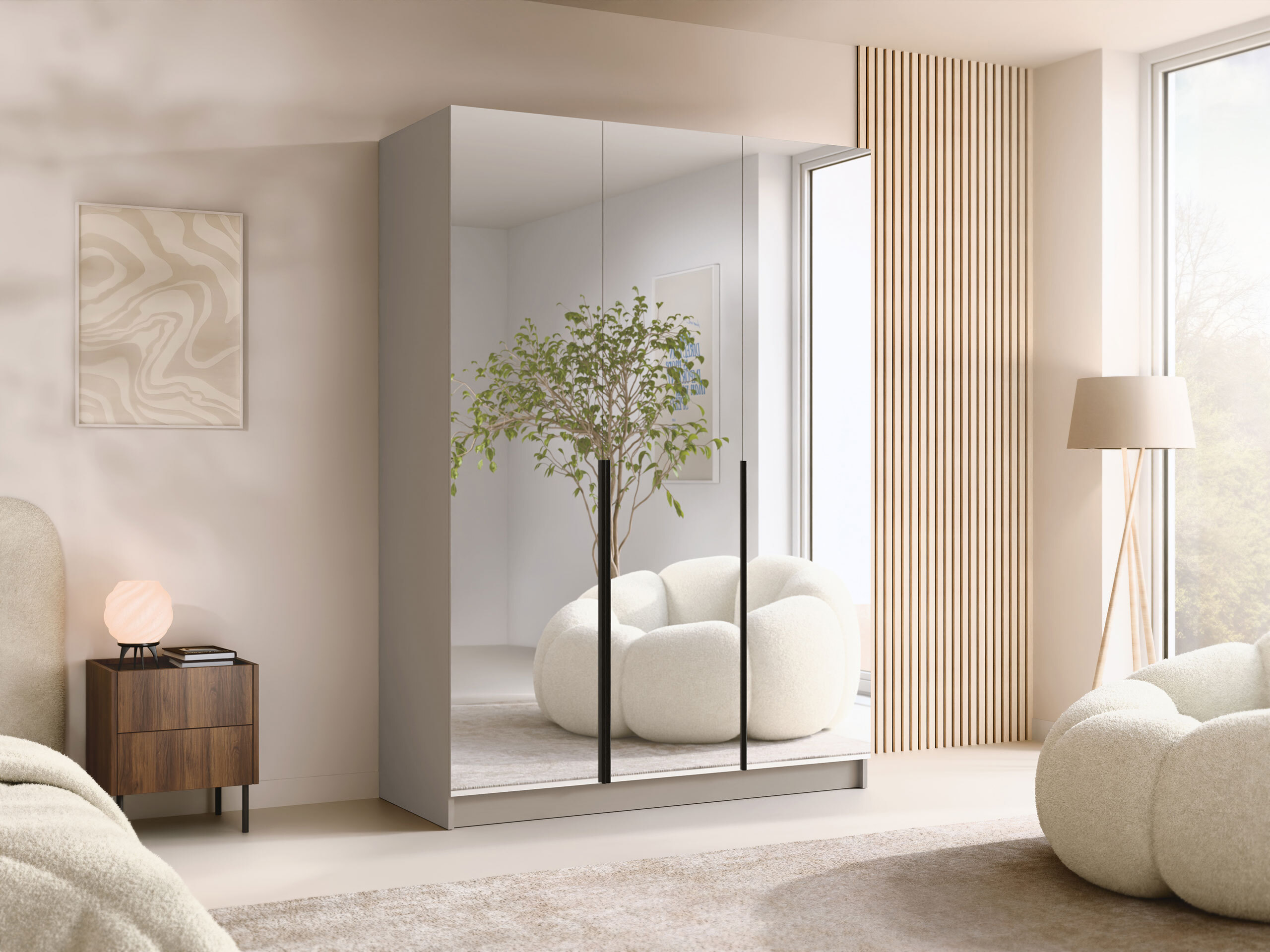 Wardrobe Closico Decoron III (Cashmere + Black)