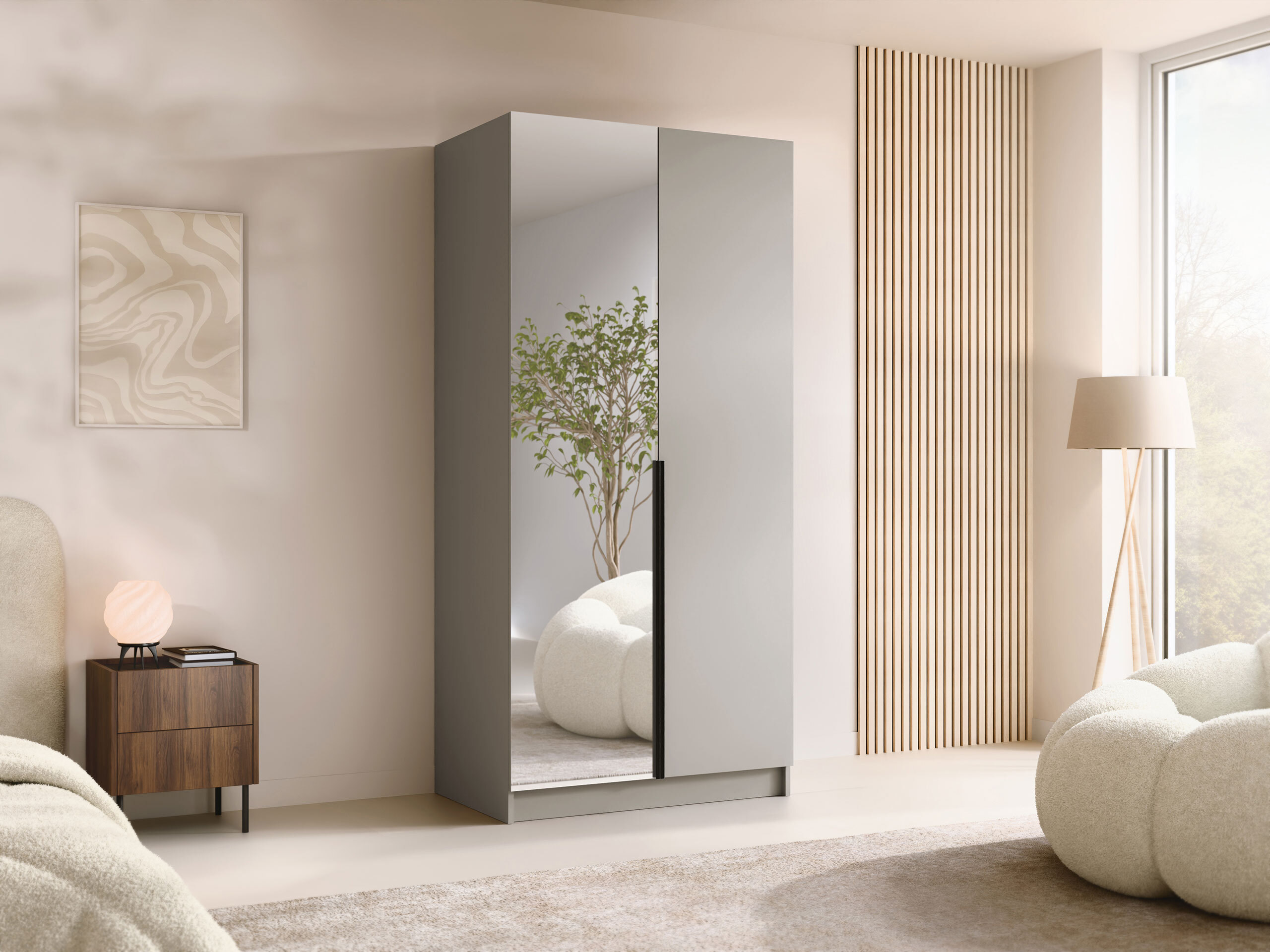 Wardrobe Closico Staton II (Cashmere + Black)