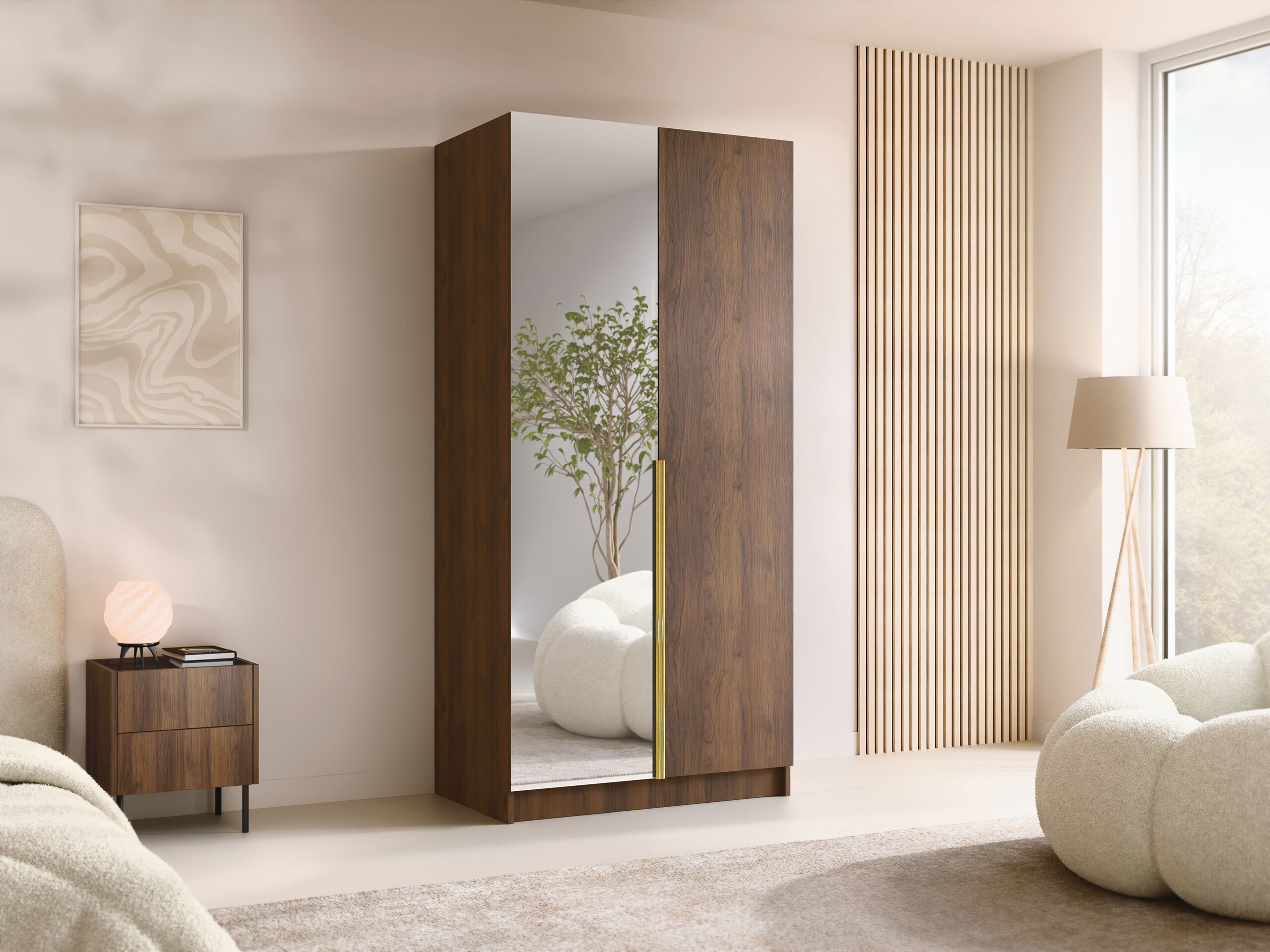 Wardrobe Closico Staton II (Walnut)