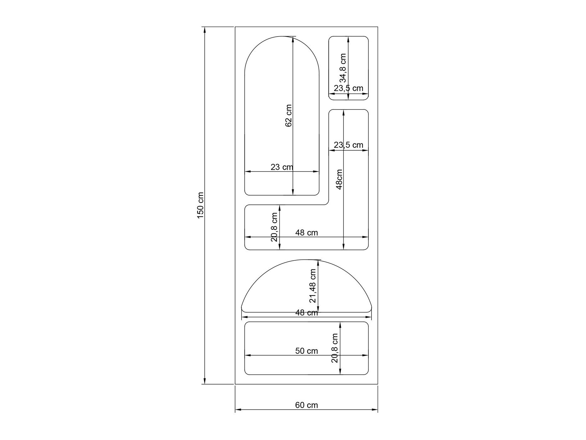 Bookcase Novato 166 (White)