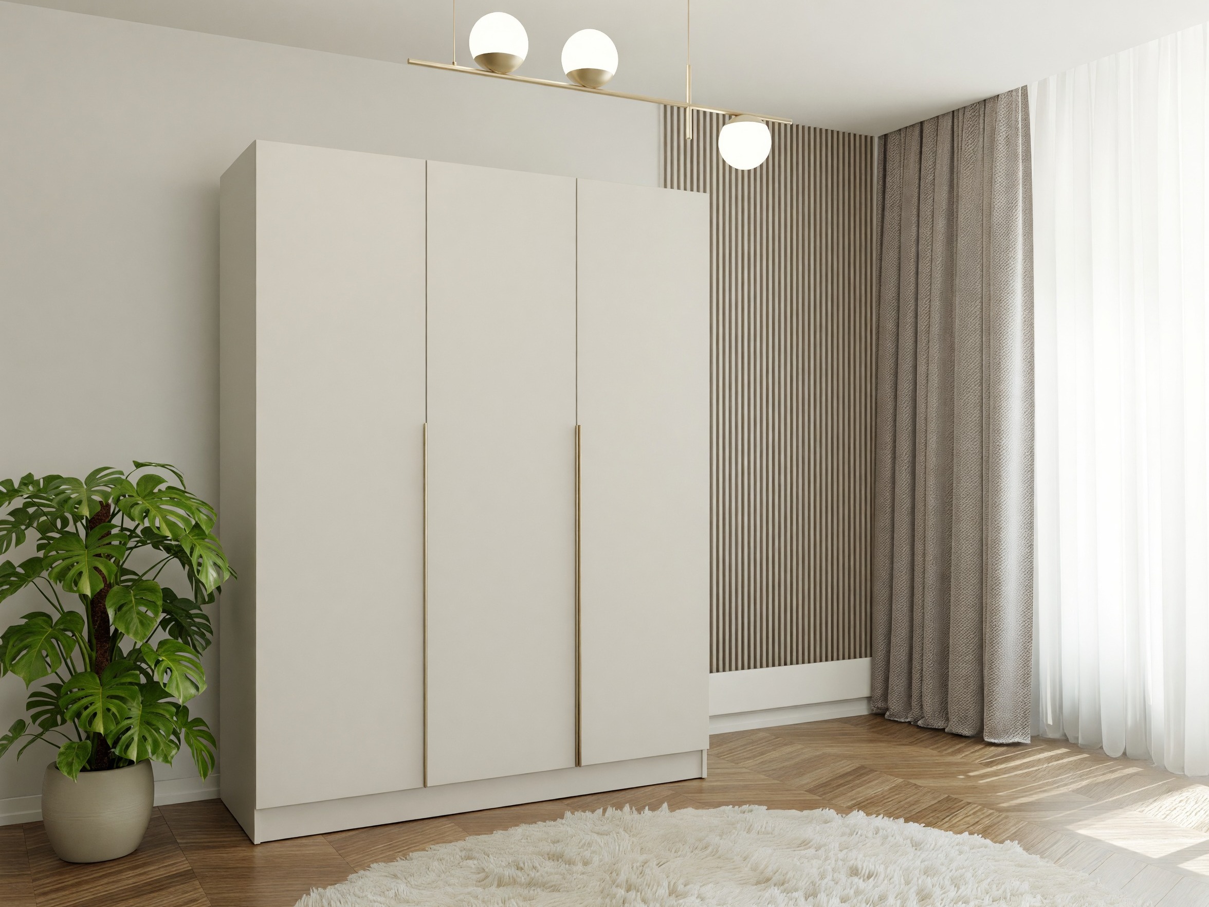 Wardrobe Mandeville 369 (Cashmere + Golden)