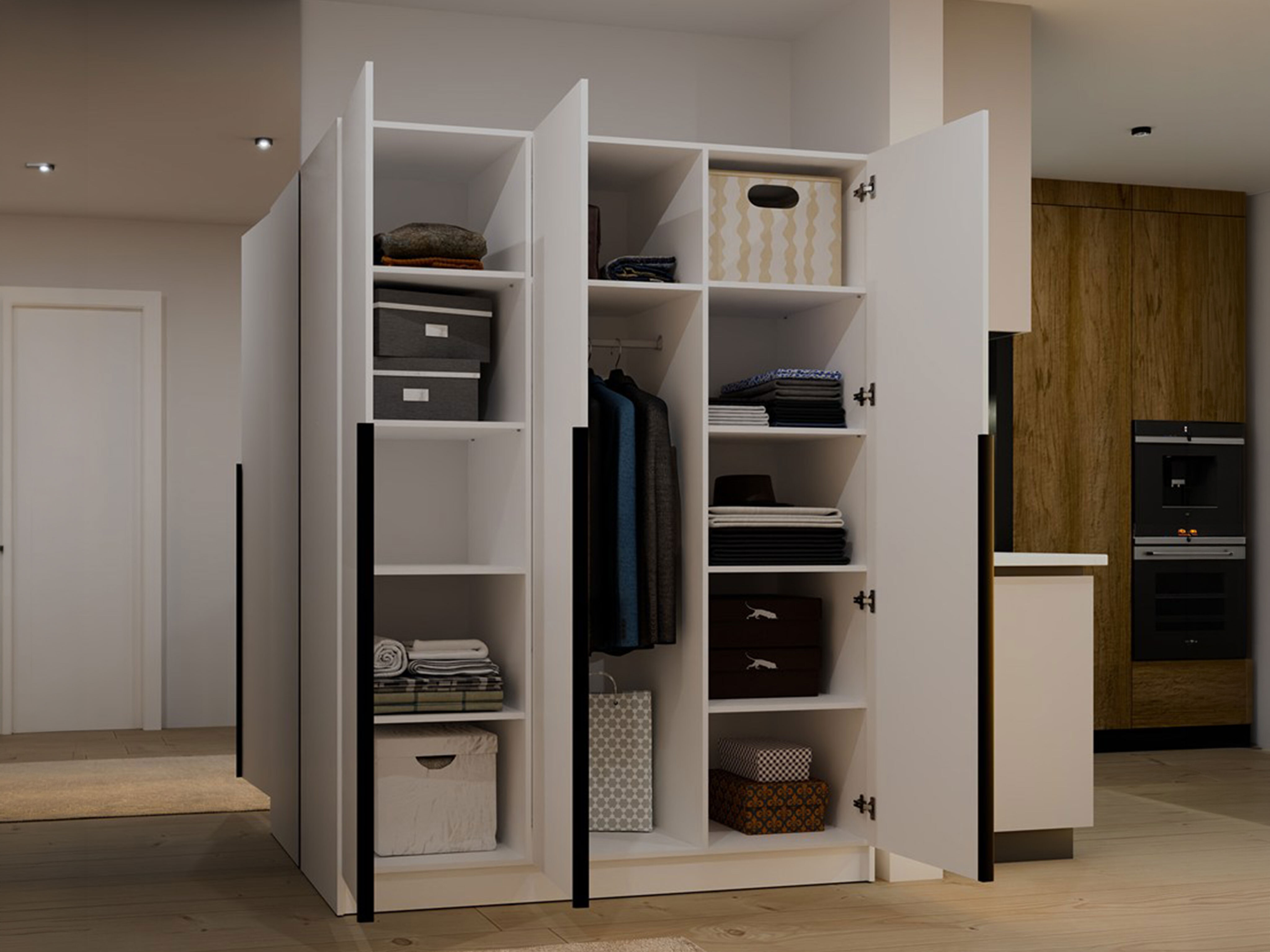 Wardrobe Mandeville 369 (White + Black)