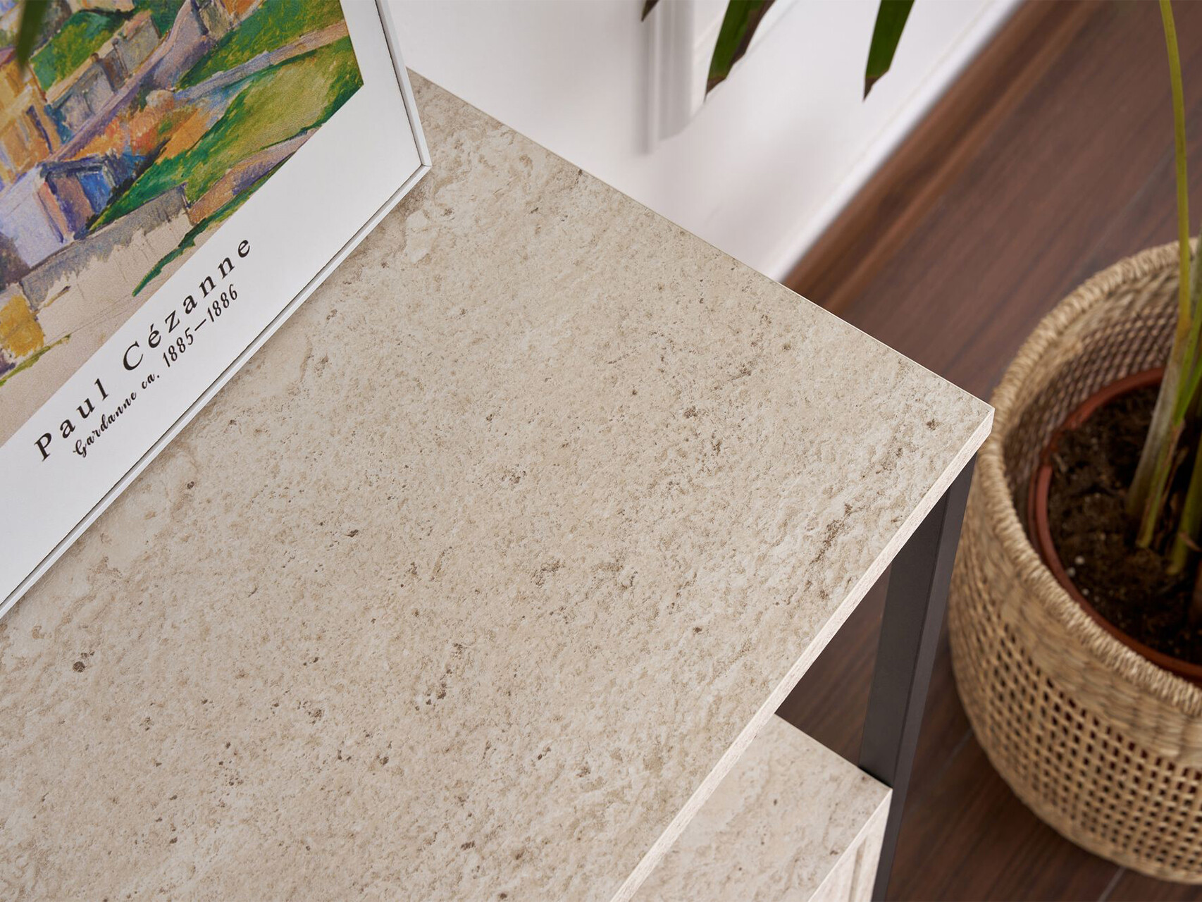 Μπουφέ Novato 149 (Μαύρο + Ανοιχτό Travertine)
