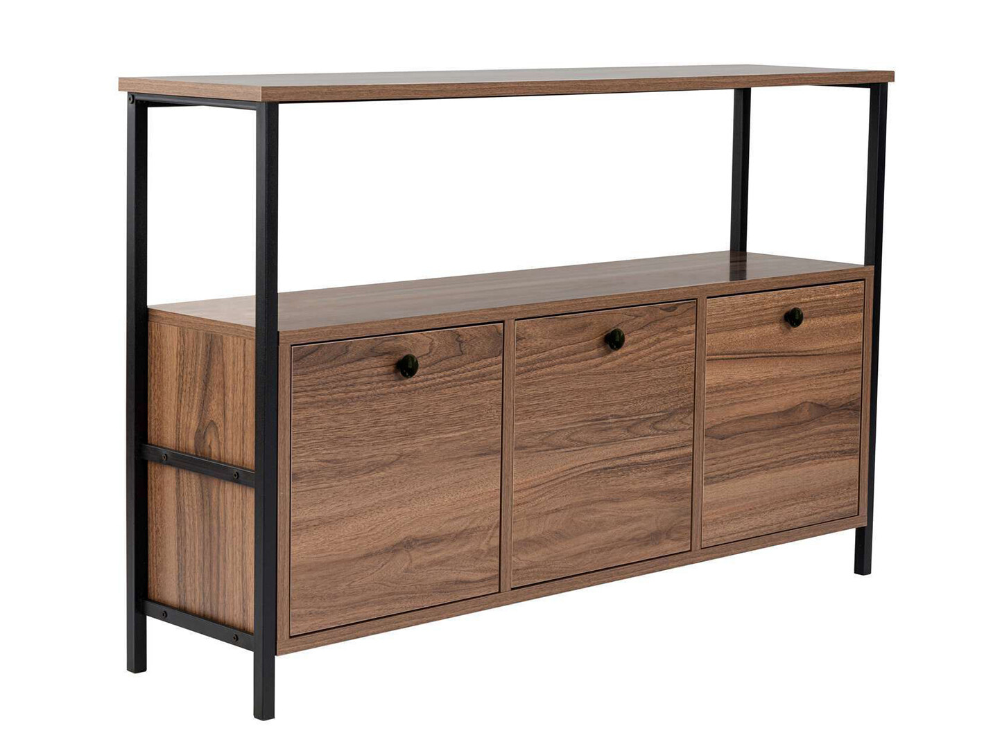 Sideboard Novato 149 (Black + Walnut)