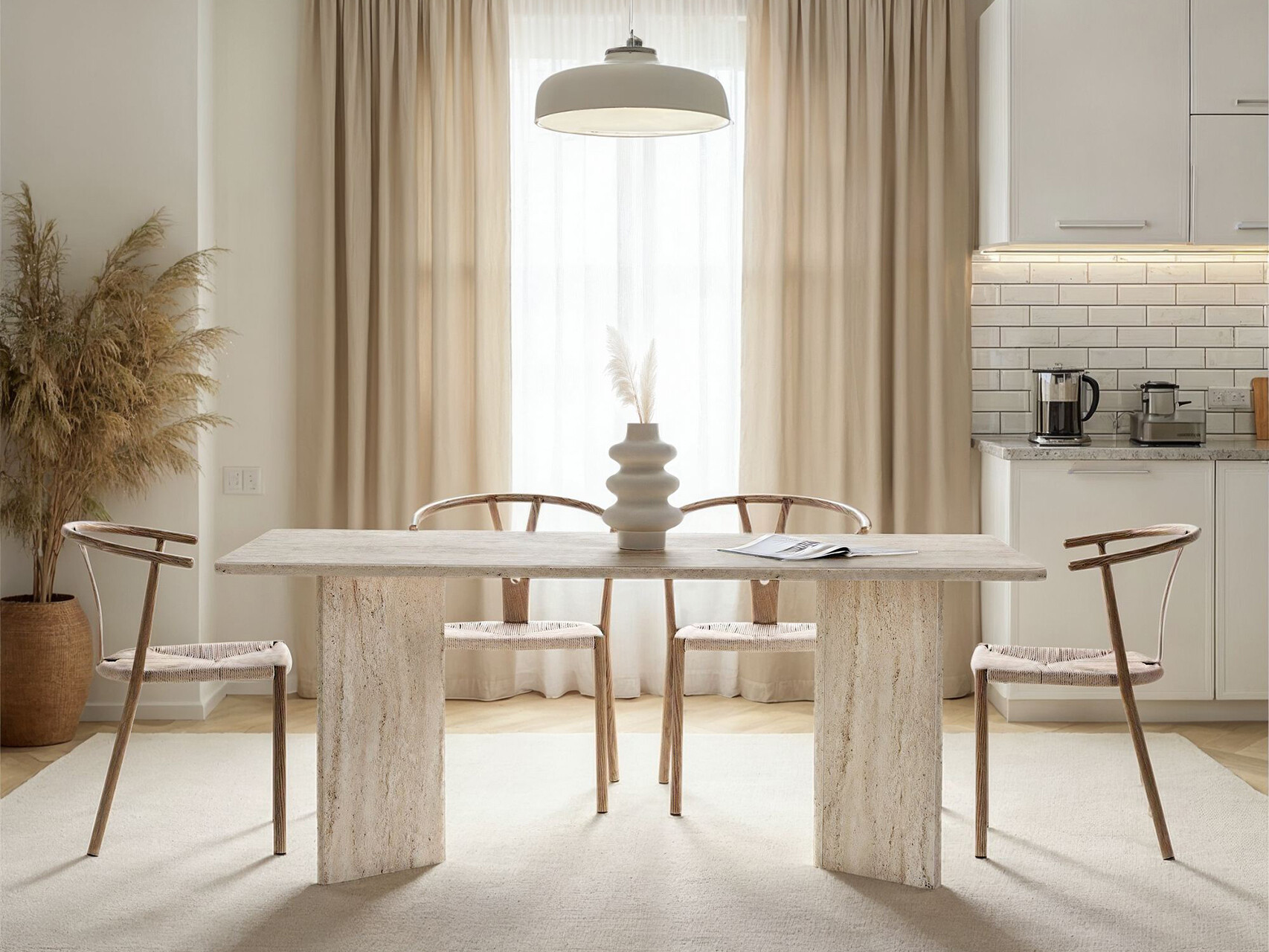 Table Novato 150 (Light Travertine)