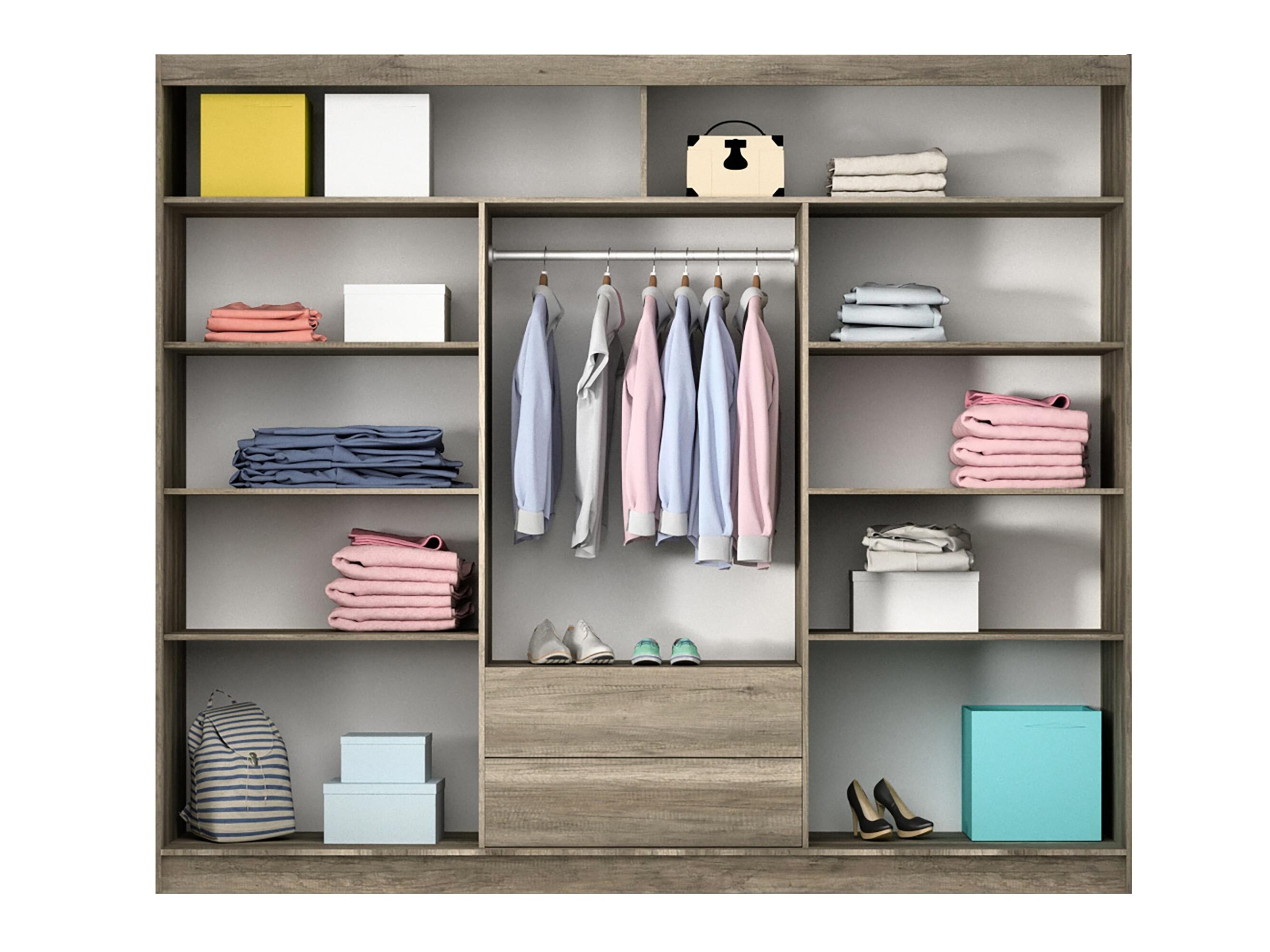 Wardrobe Honolulu 109 (White + Canyon oak)
