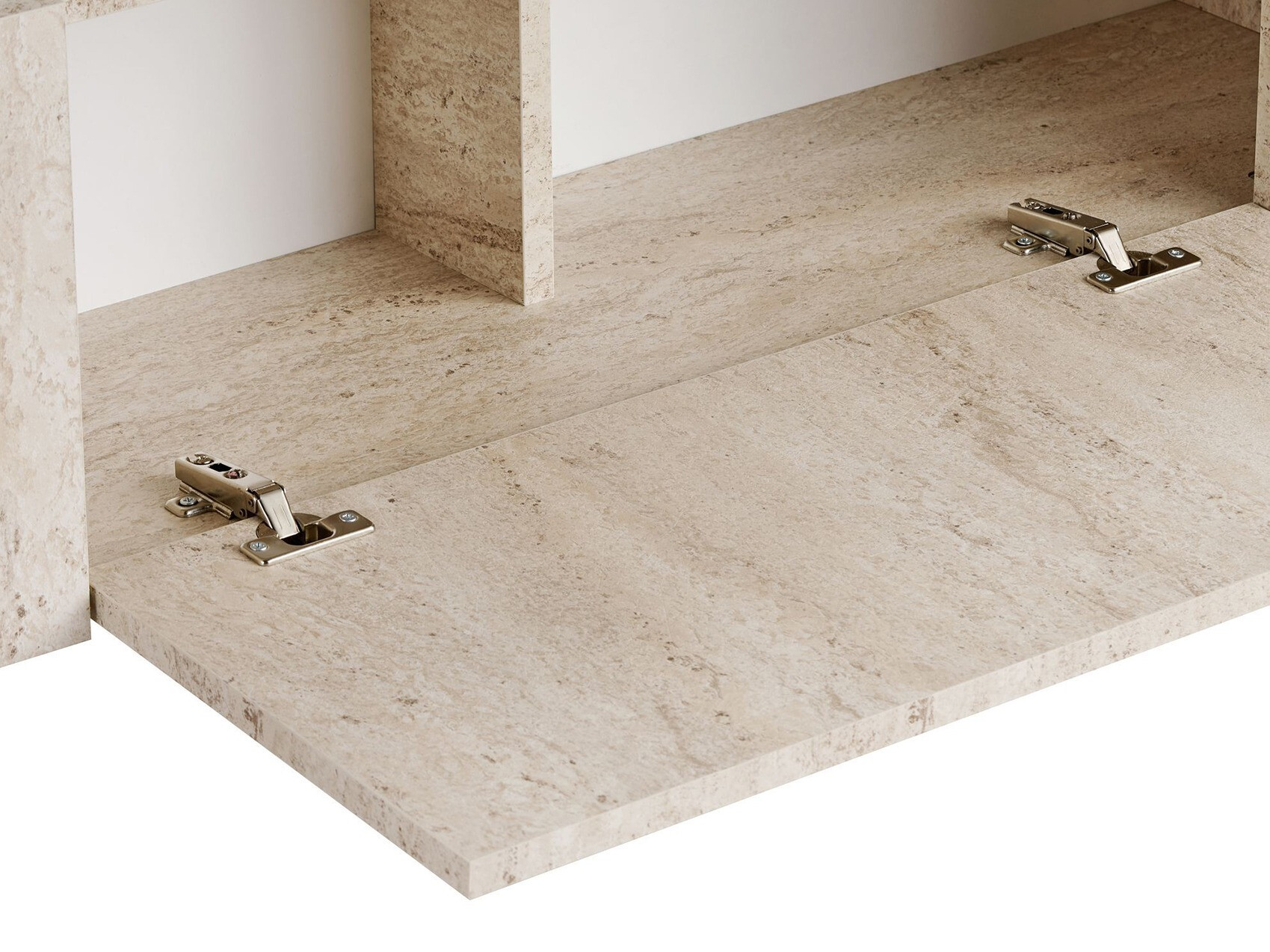 Έπιπλο τηλεόρασης Novato 154 (Χρυσό + Ανοιχτό Travertine)