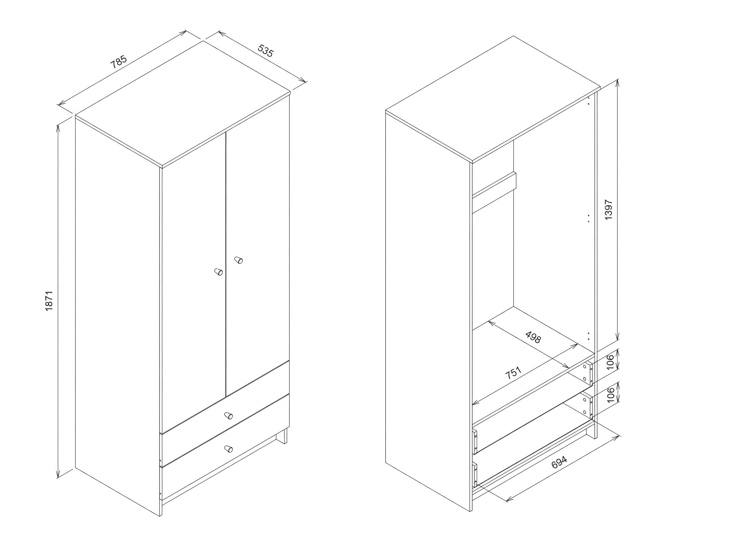 Wardrobe Morsevi 104