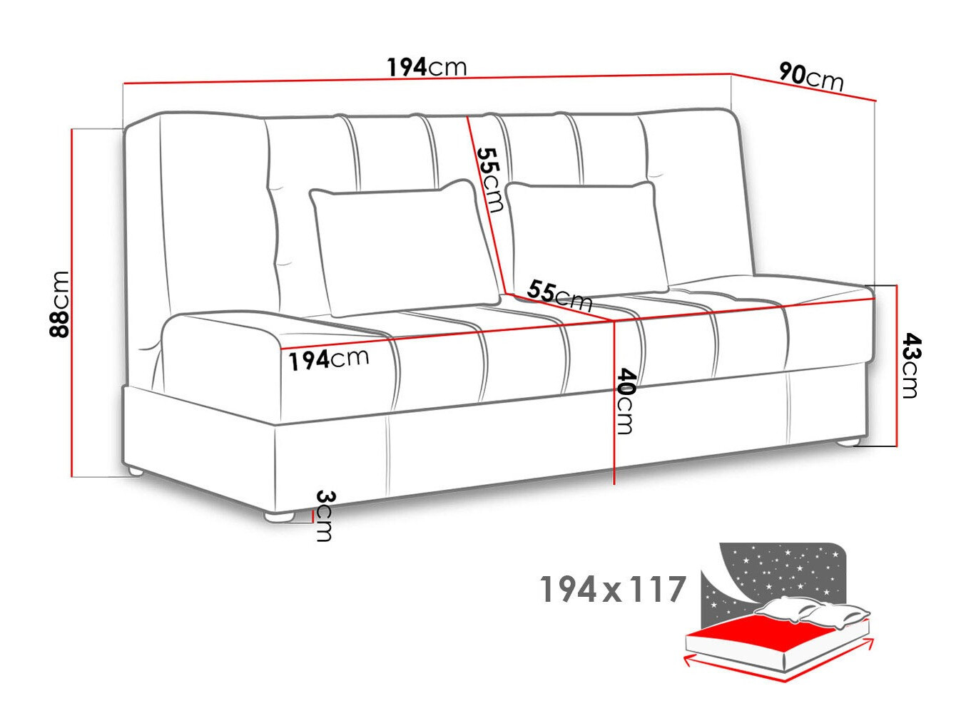 Sofa bed SG4479