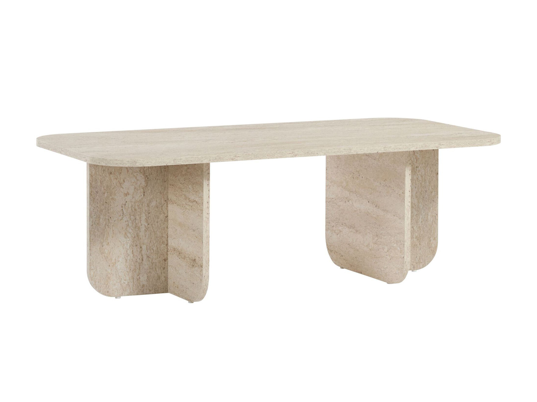 Τραπεζάκι σαλονιού Novato 164 (Ανοιχτό Travertine)