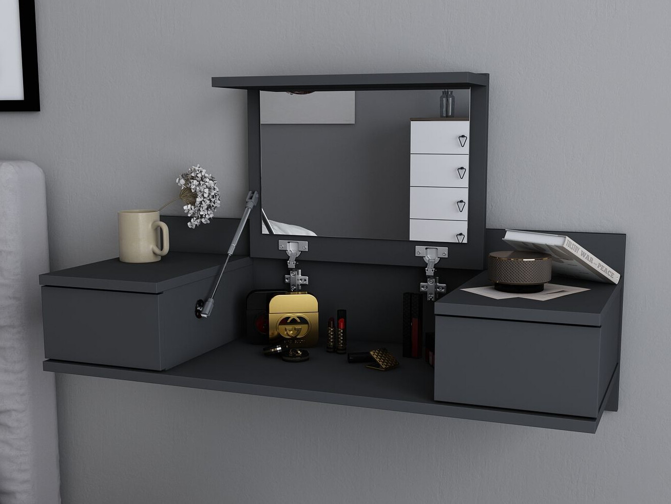 Dressing table Kailua 2751 (Anthracite)