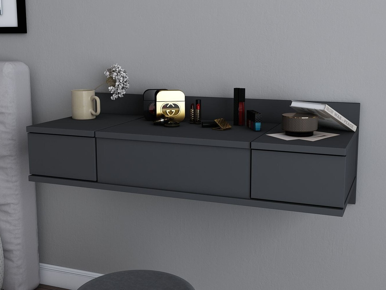Dressing table Kailua 2751 (Anthracite)