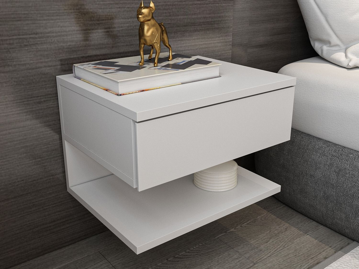 Bedside table Kailua 2754 (White)