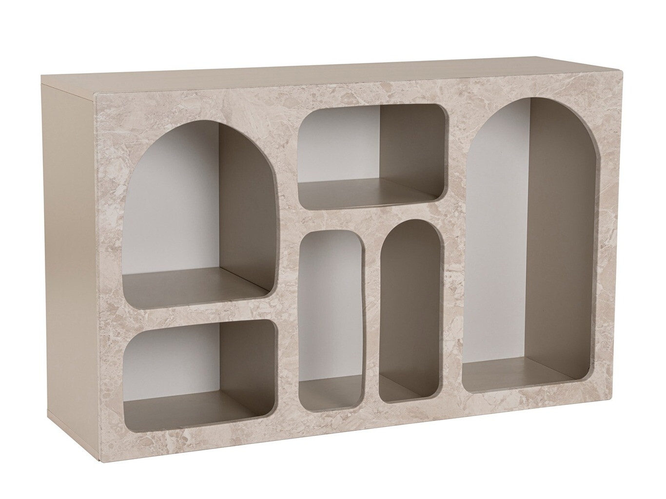 Βιβλιοθήκη Novato 165 (Μπεζ + Ανοιχτό Travertine)