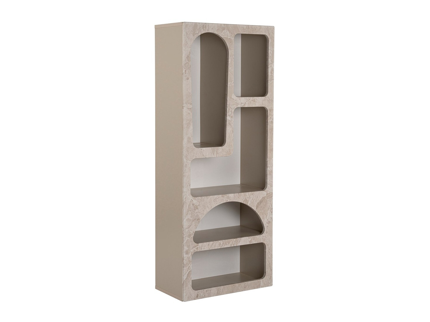 Βιβλιοθήκη Novato 166 (Μπεζ + Ανοιχτό Travertine)