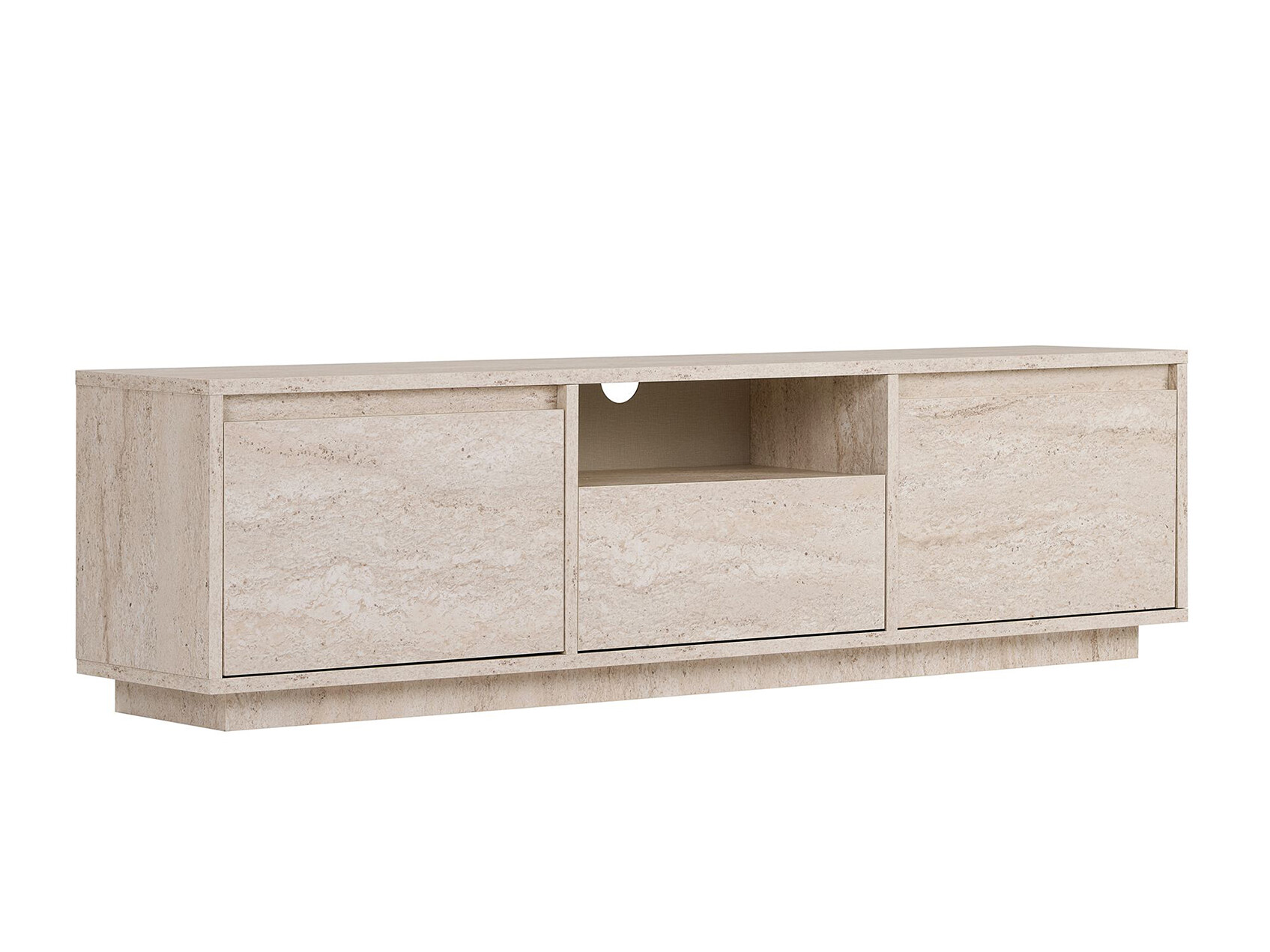 Έπιπλο τηλεόρασης Novato 167 (Ανοιχτό Travertine)