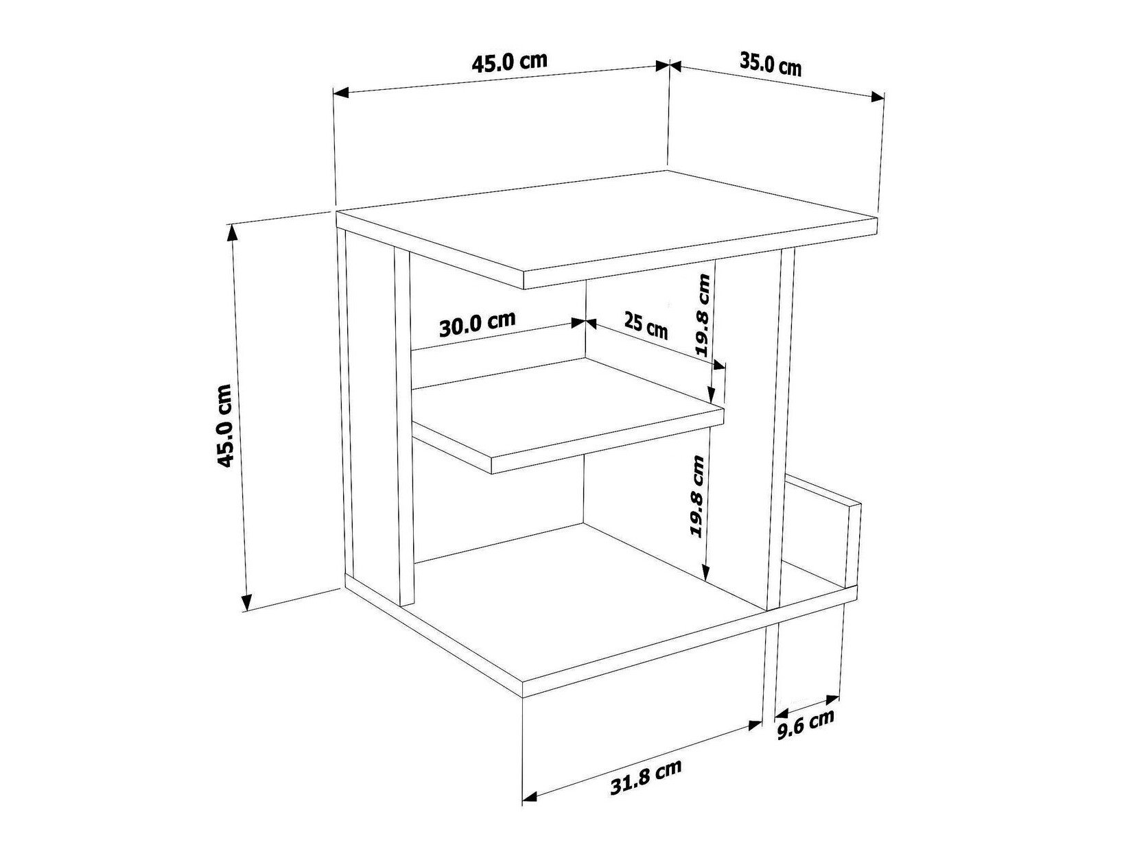 Bedside table Kailua 2755 (Beige)