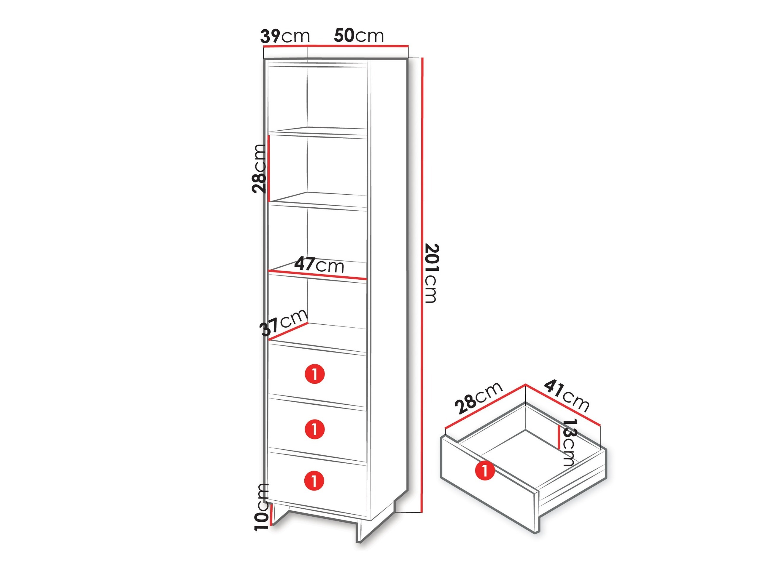 Bookcase Talcoro 102 (Walnut)