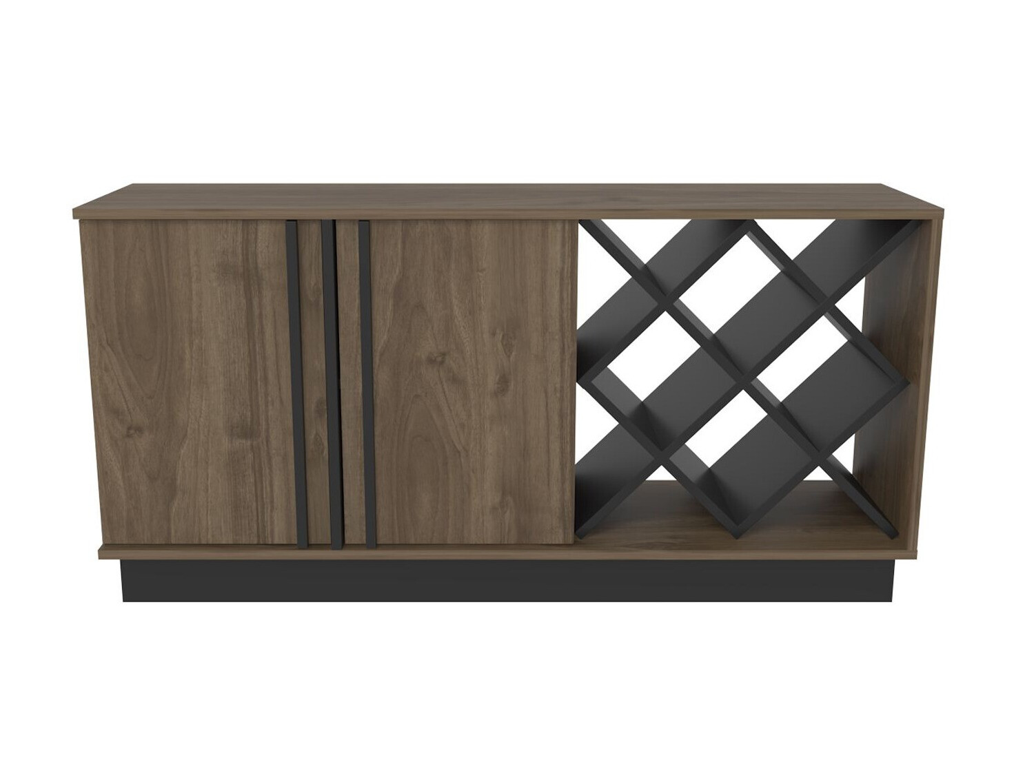 Sideboard Kailua 2760 (Black + Light walnut)