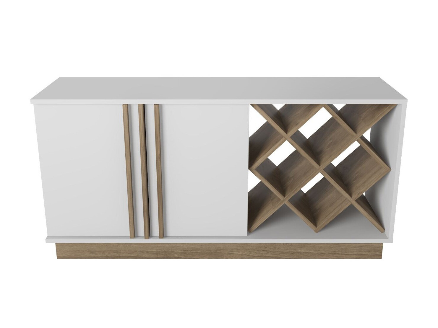 Sideboard Kailua 2760 (White + Light walnut)