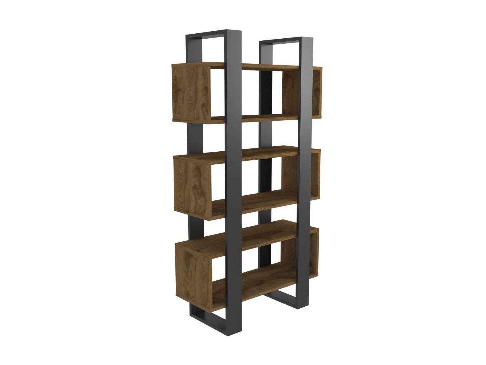 Bookcase Kailua 2762 (Anthracite + Walnut)