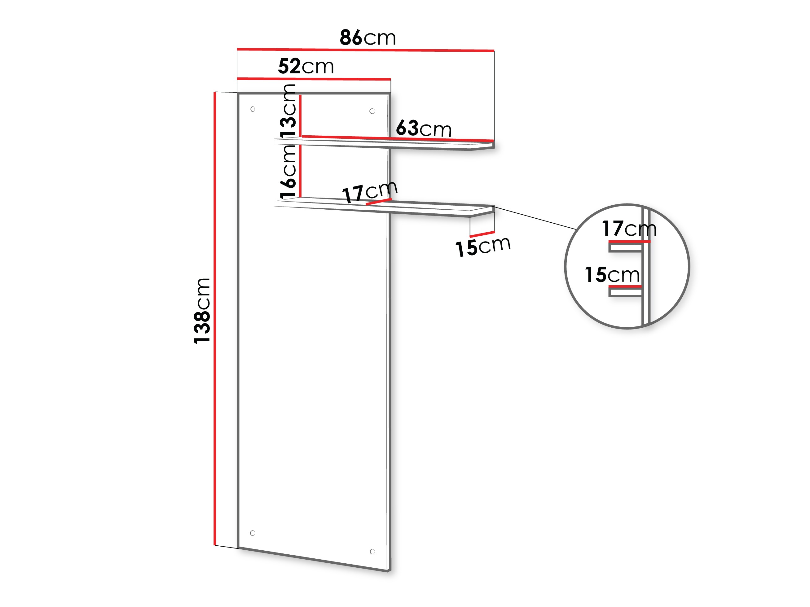 Wall shelf Talsou 105