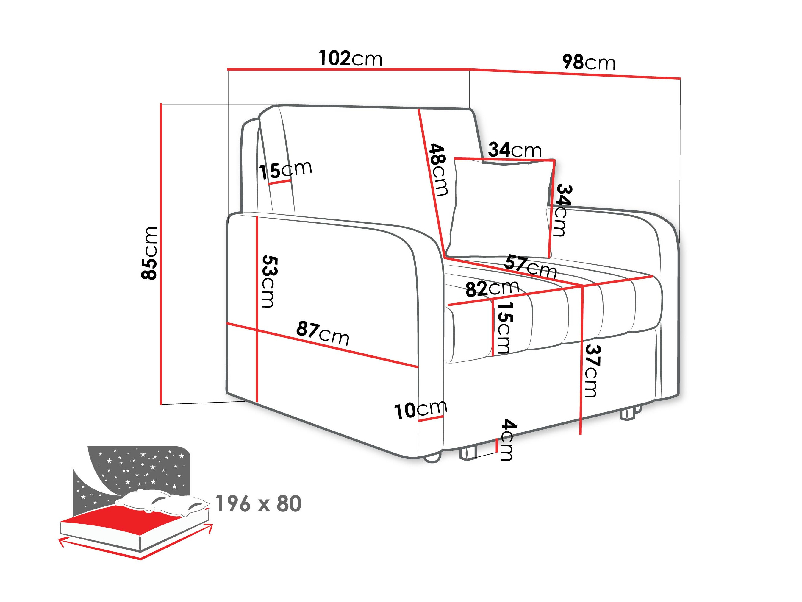 Armchair Columbus 258 (Polo 872)