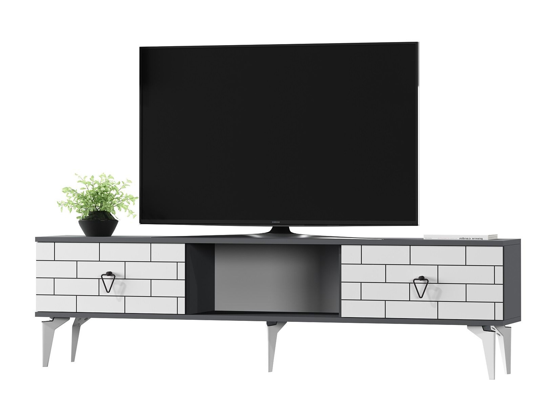 TV stand Kailua 2777 (White + Anthracite)