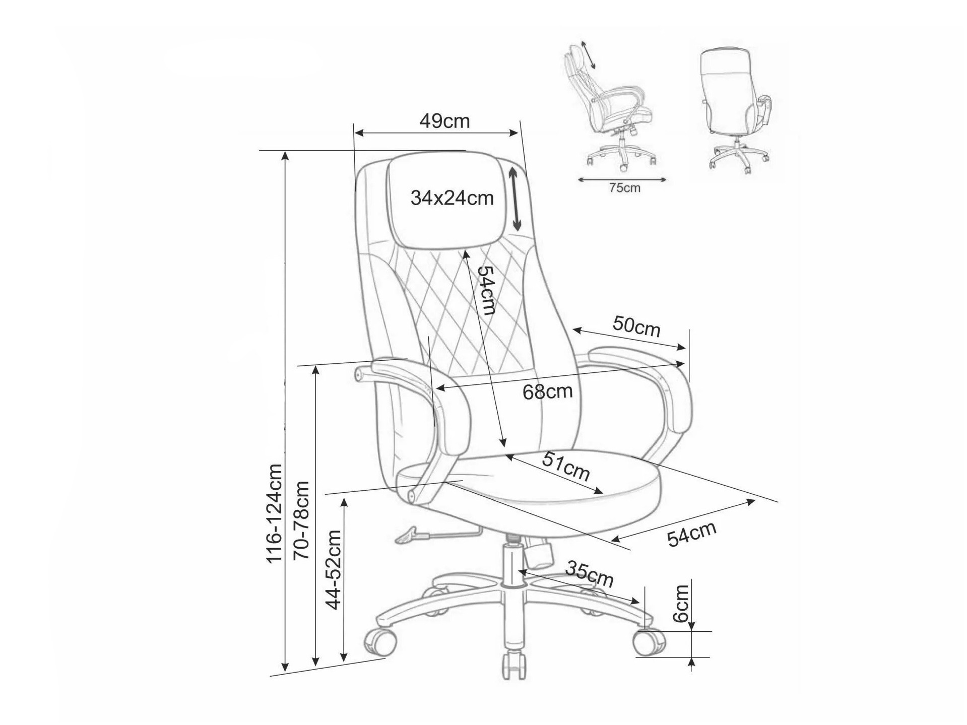 Office chair Detroit 970 (Black)