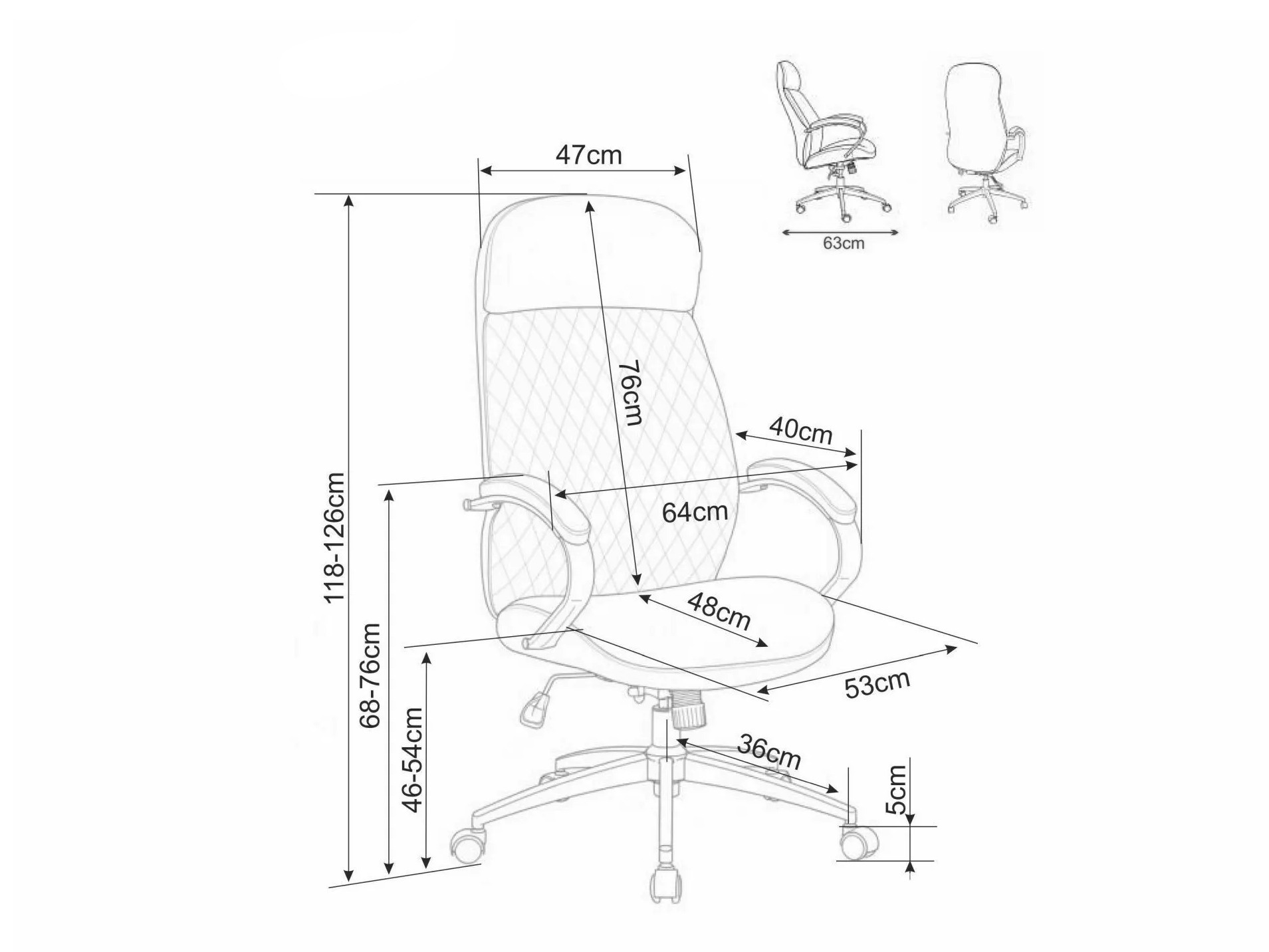 Office chair Detroit 972 (Beige)