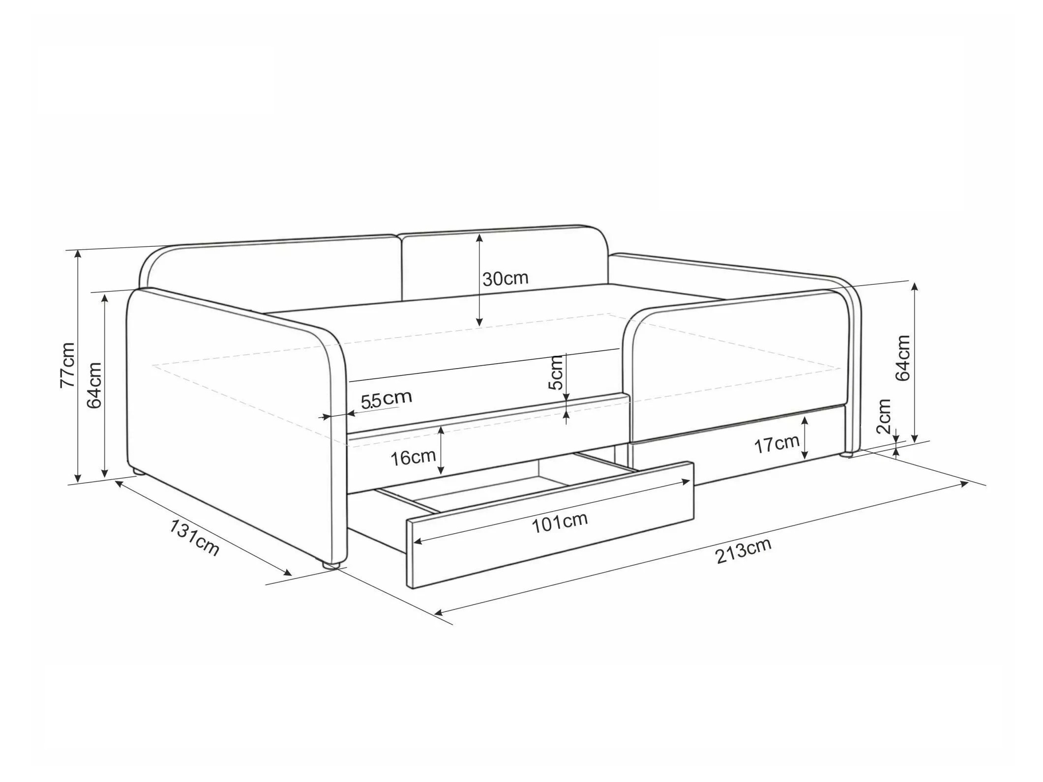 Bed Detroit 967 (Raven 24)