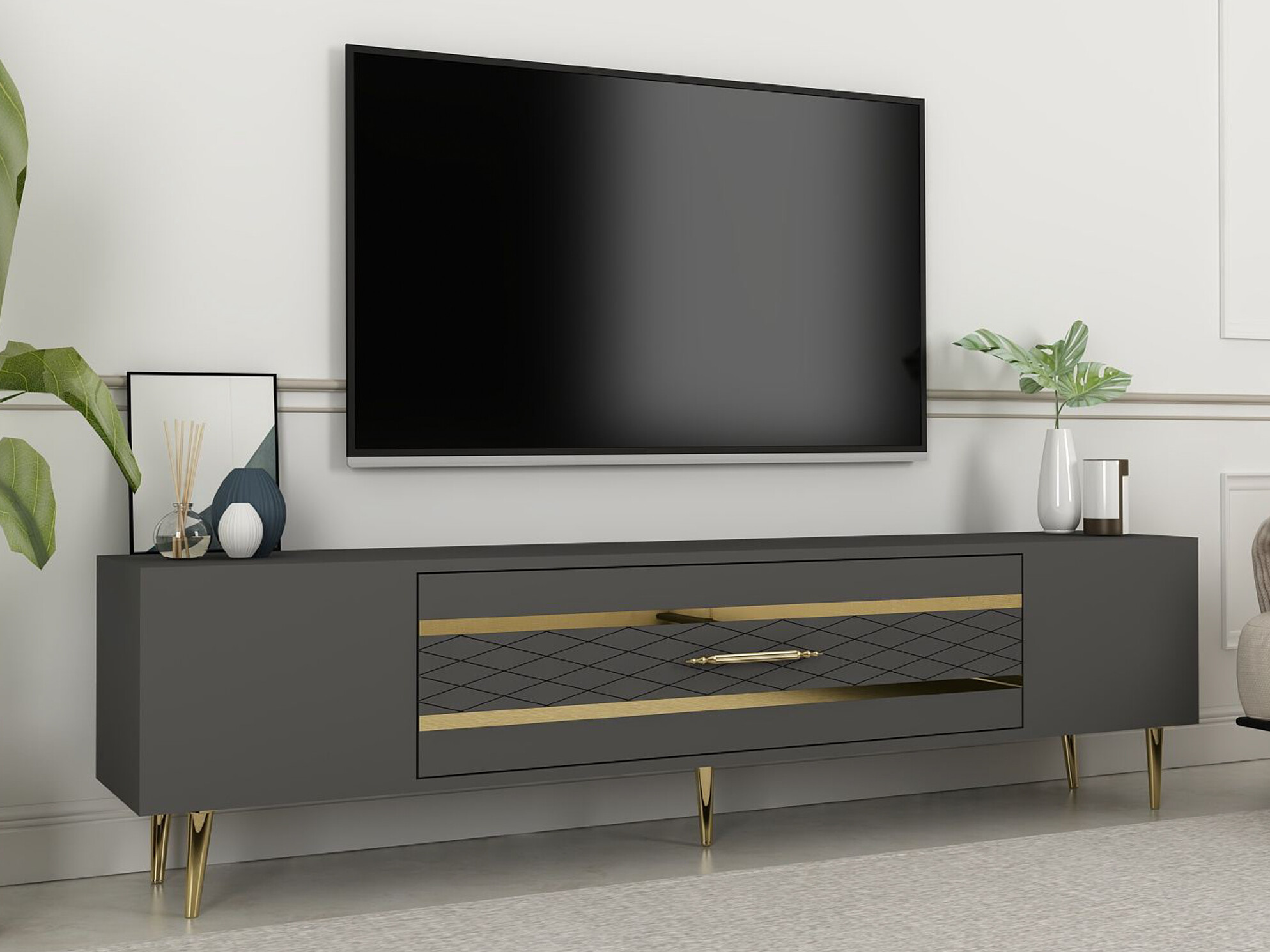 TV stand Asheboro 207 (Anthracite)