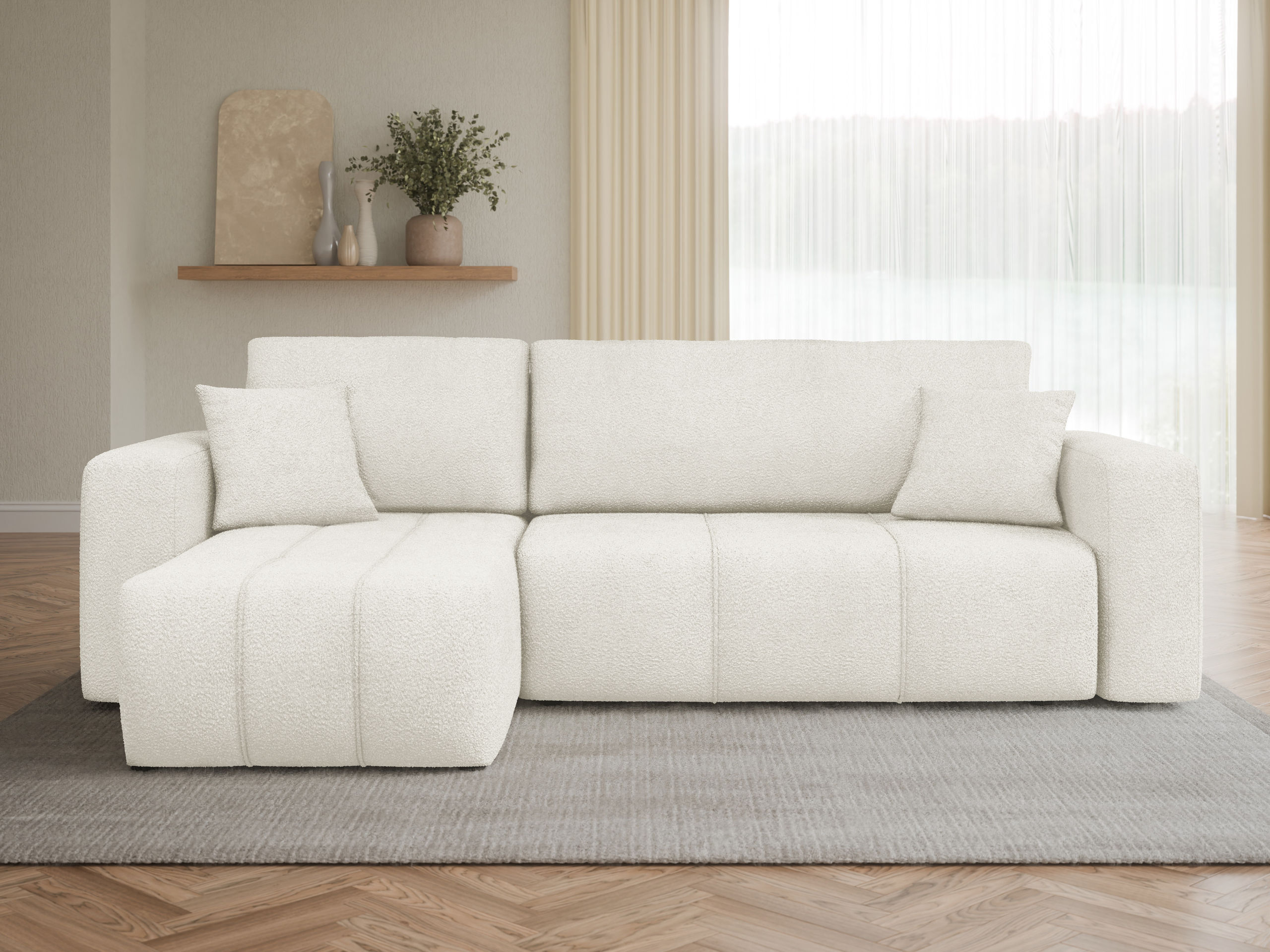 Γωνιακός Καναπές Comfivo Laurus (Coral 15)