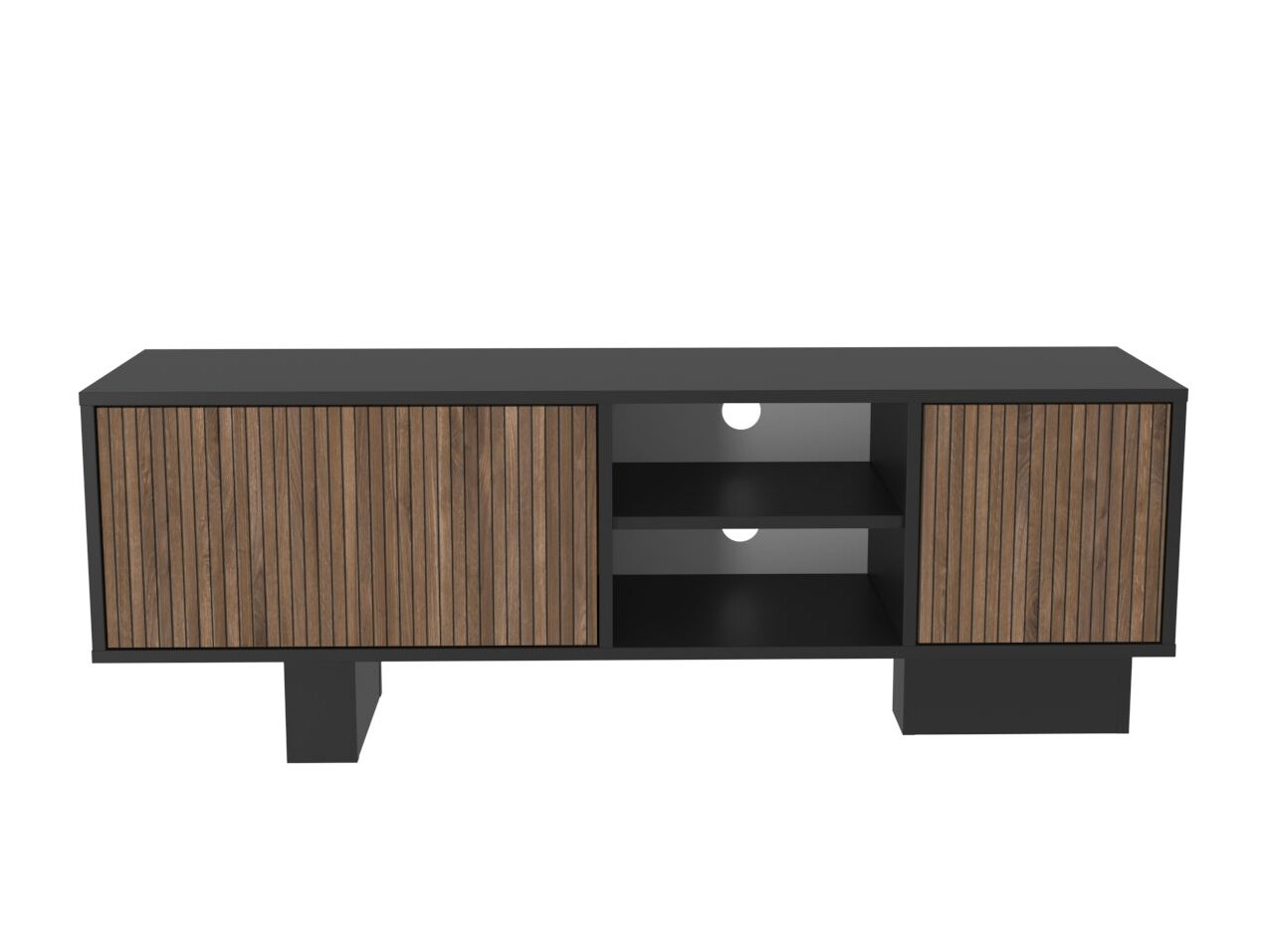 TV stand Asheboro 211 (Black + Brown)