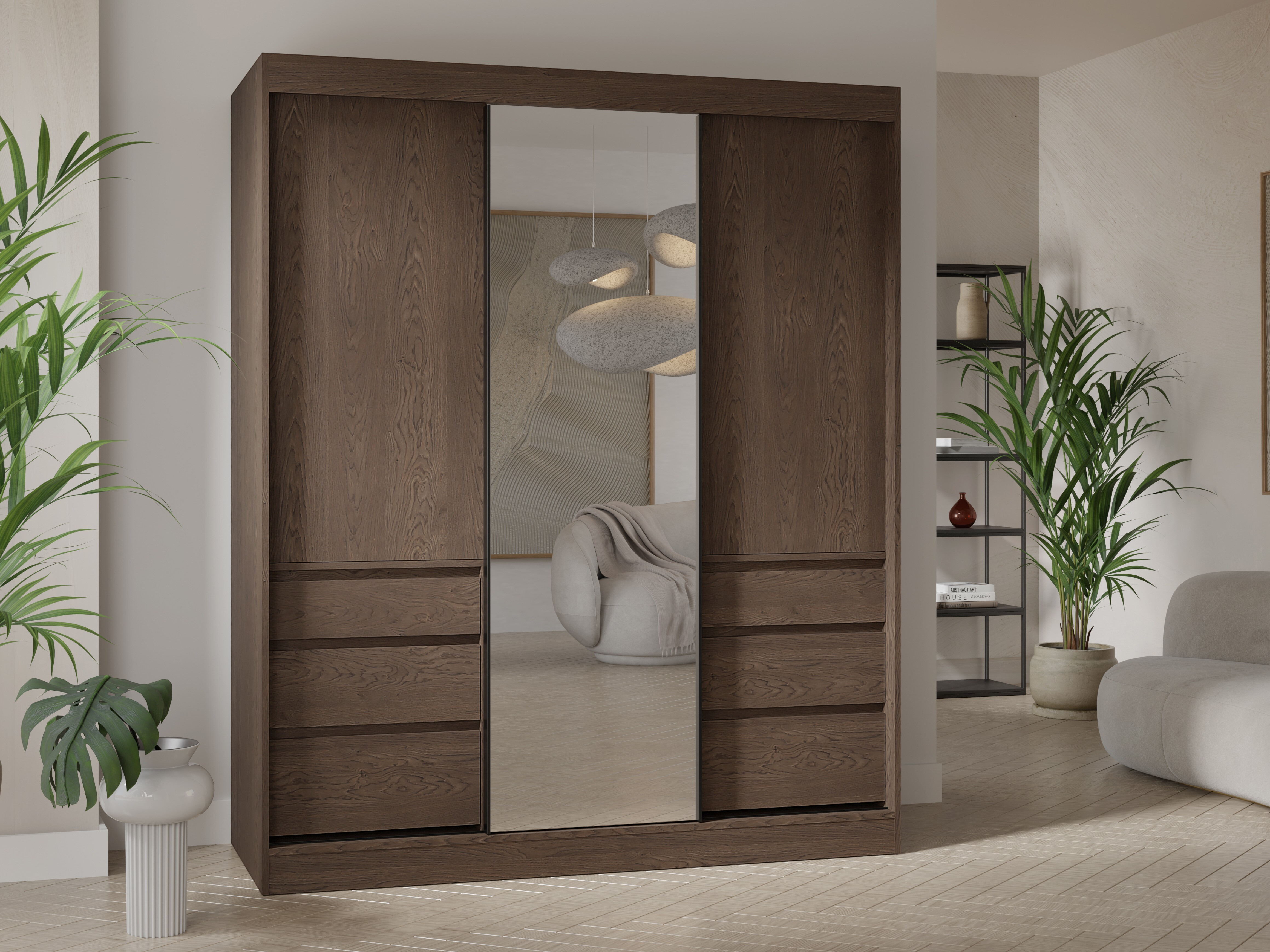 Wardrobe Toledo 120 (Dark oak)