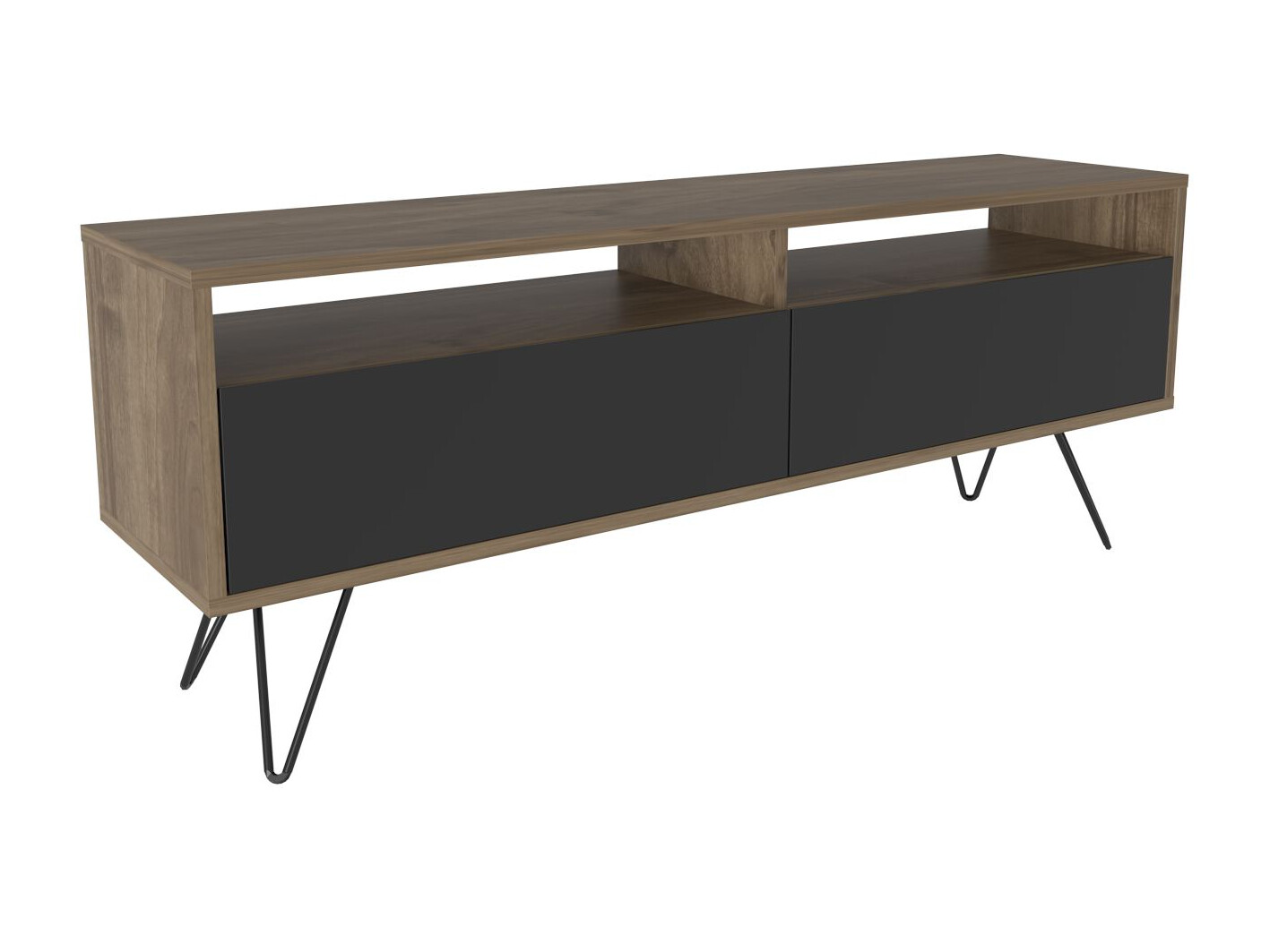 TV stand Asheboro 215 (Black + Walnut)