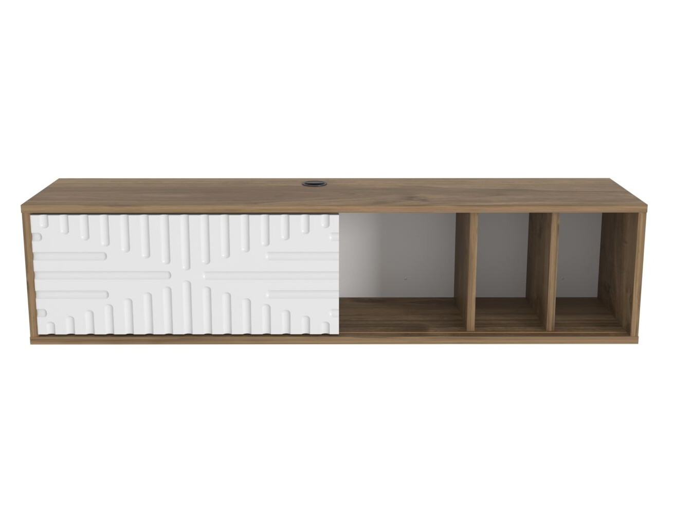 TV stand Asheboro 217 (White + Walnut)