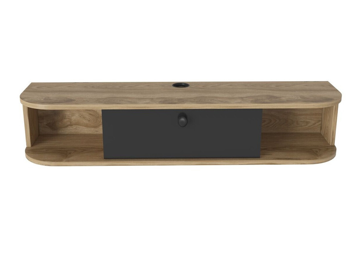 TV stand Asheboro 212 (Black + Light oak)