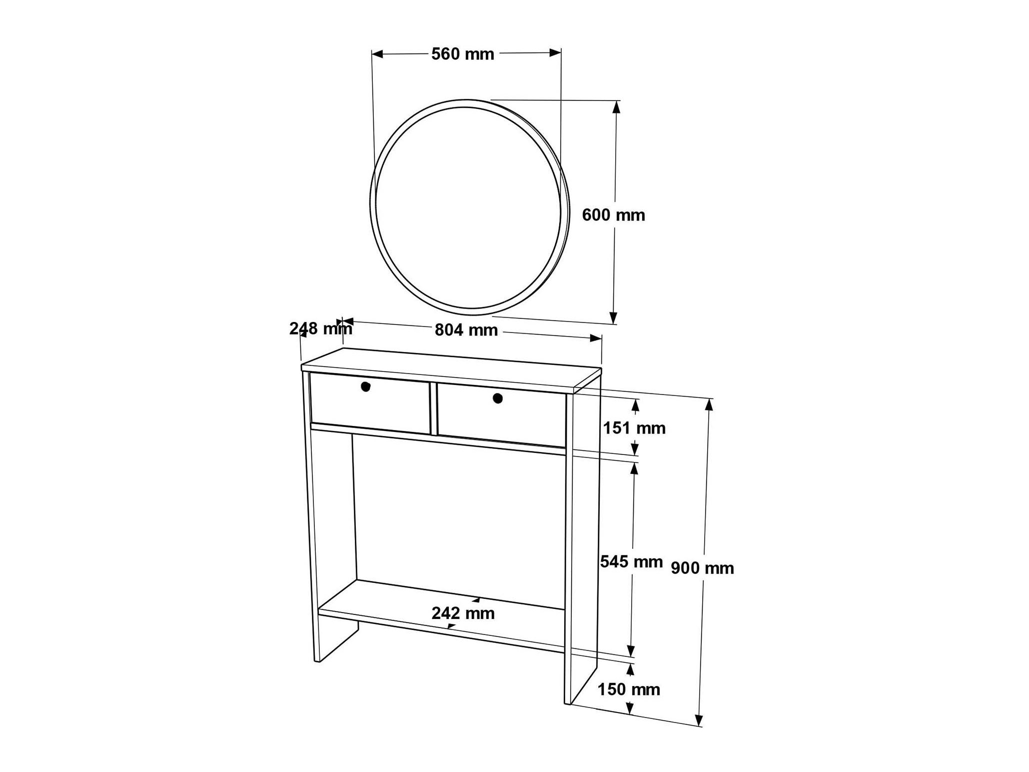 Dressing table Kailua 2786