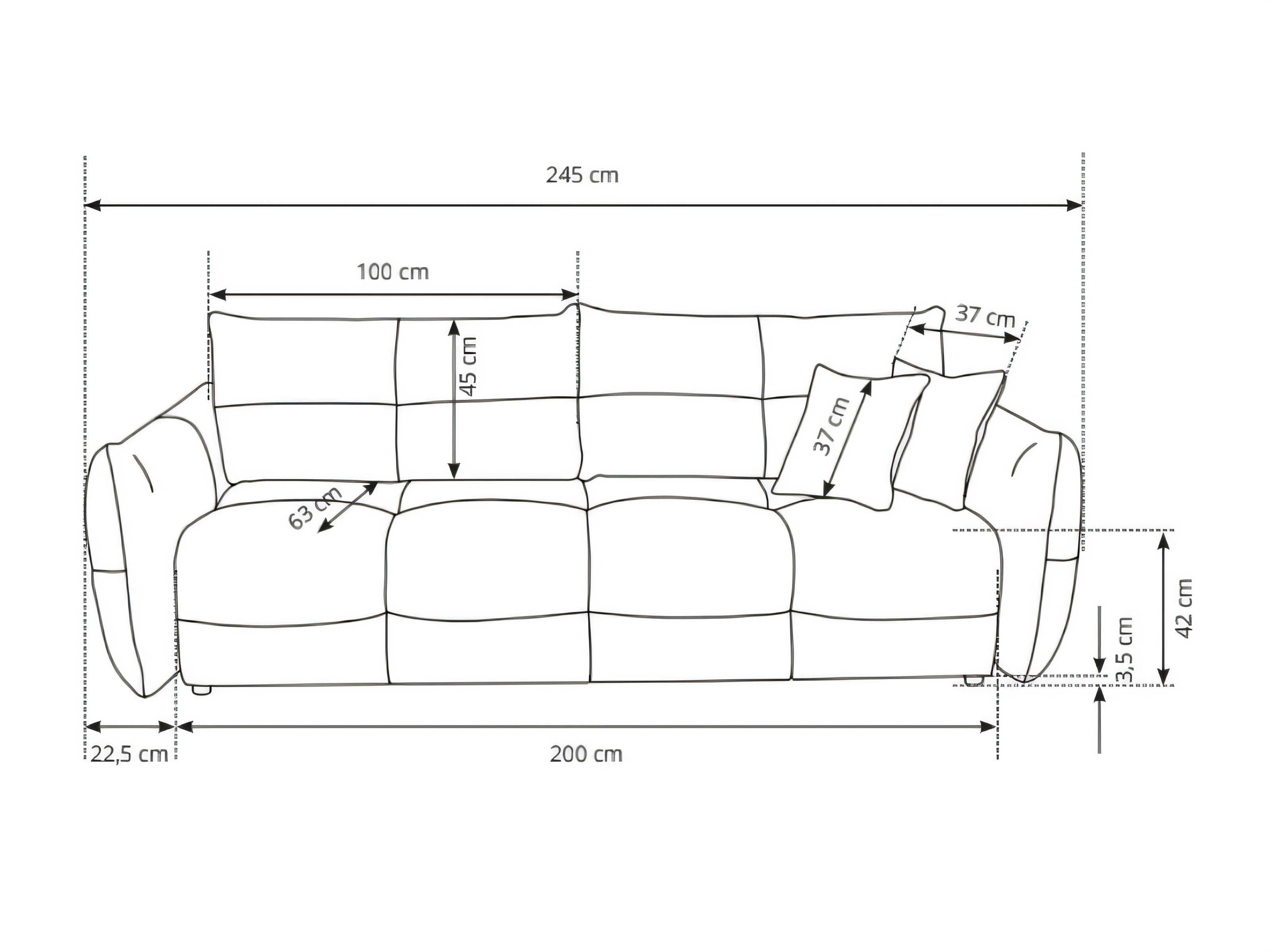 Sofa bed Kingston 206 (Sicuro 60)
